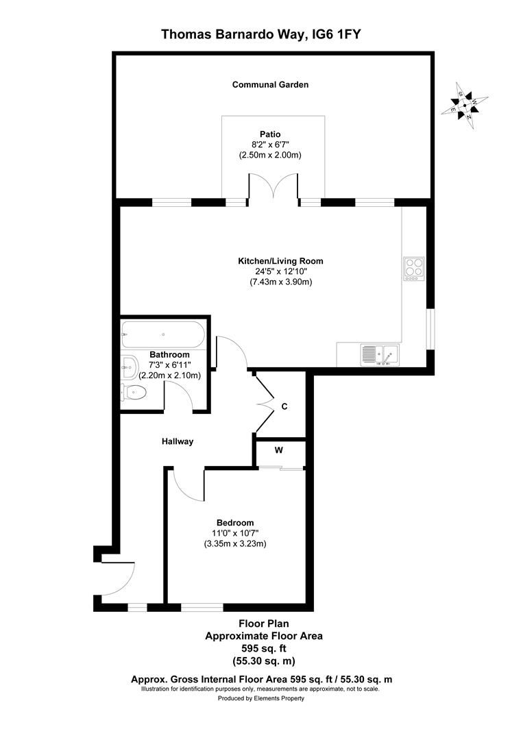 Flat 2, Athlone House, Ilford floorplan