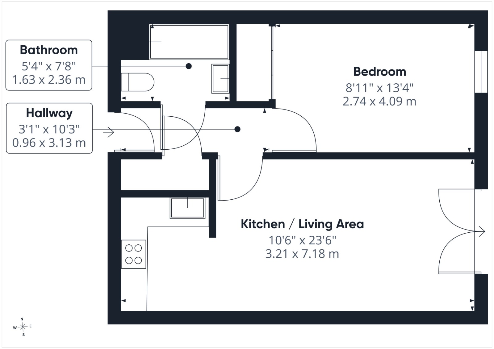409 Dean House
38 Upper Dean Street, Birmingham floorplan