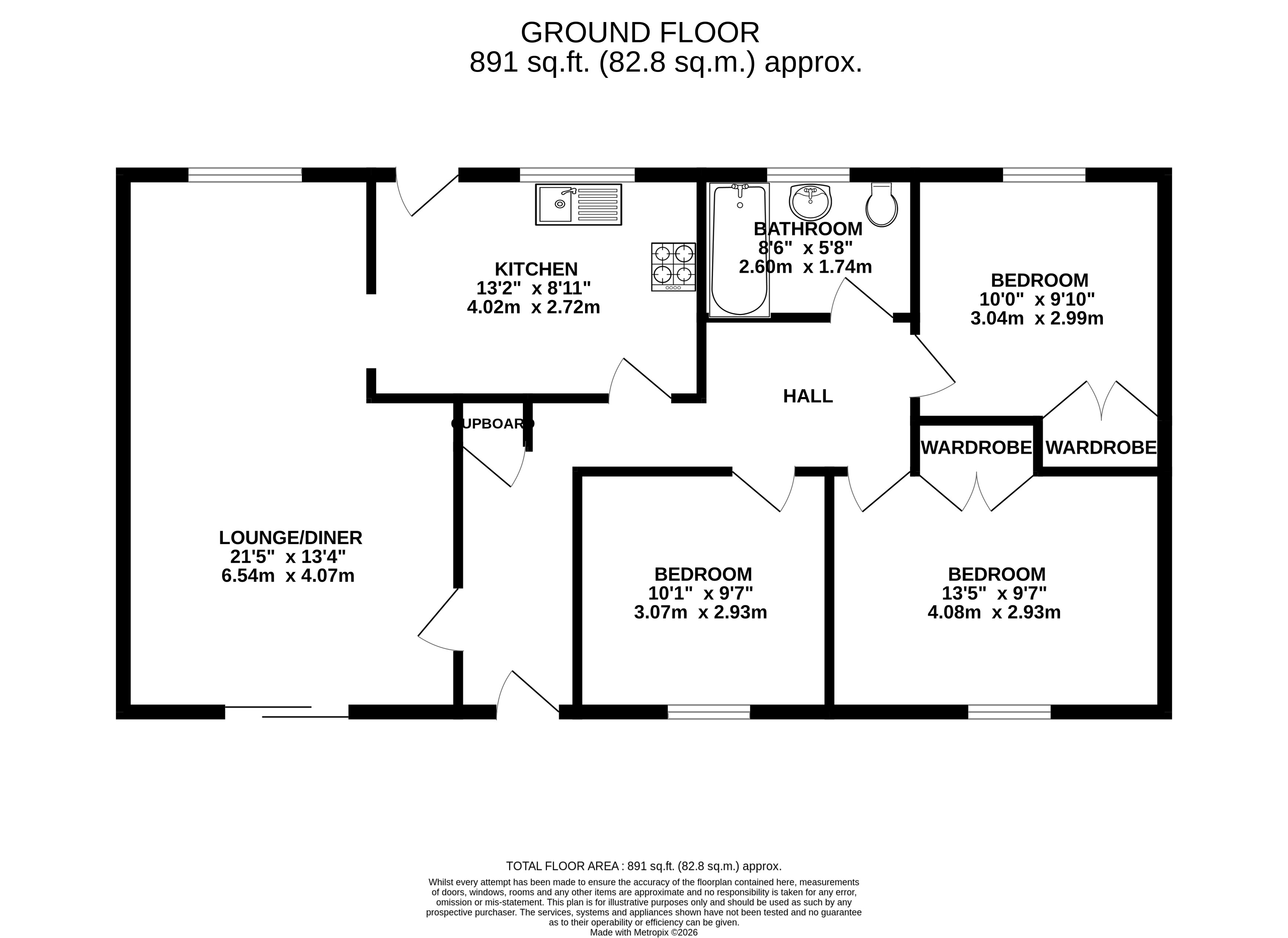 Moorlea, Rothbury Road, Longframlington floorplan