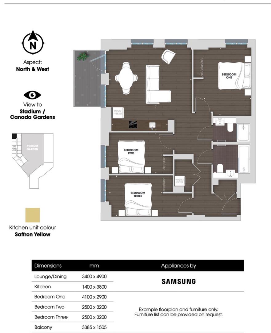 The Robinson, 1 Atlantic Crescent, Wembley floorplan