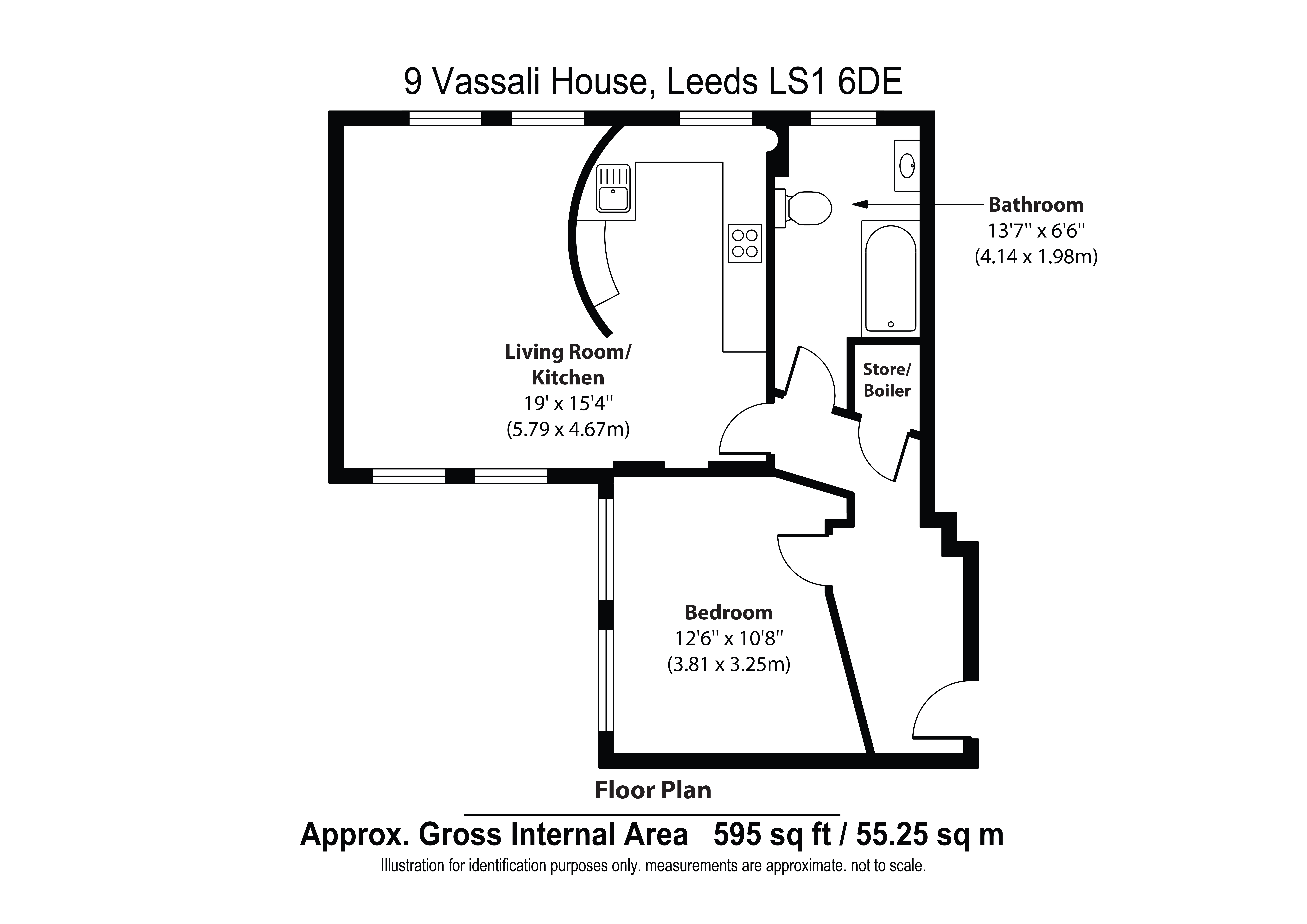 9 Vassali House, 20, Central Road, Leeds floorplan