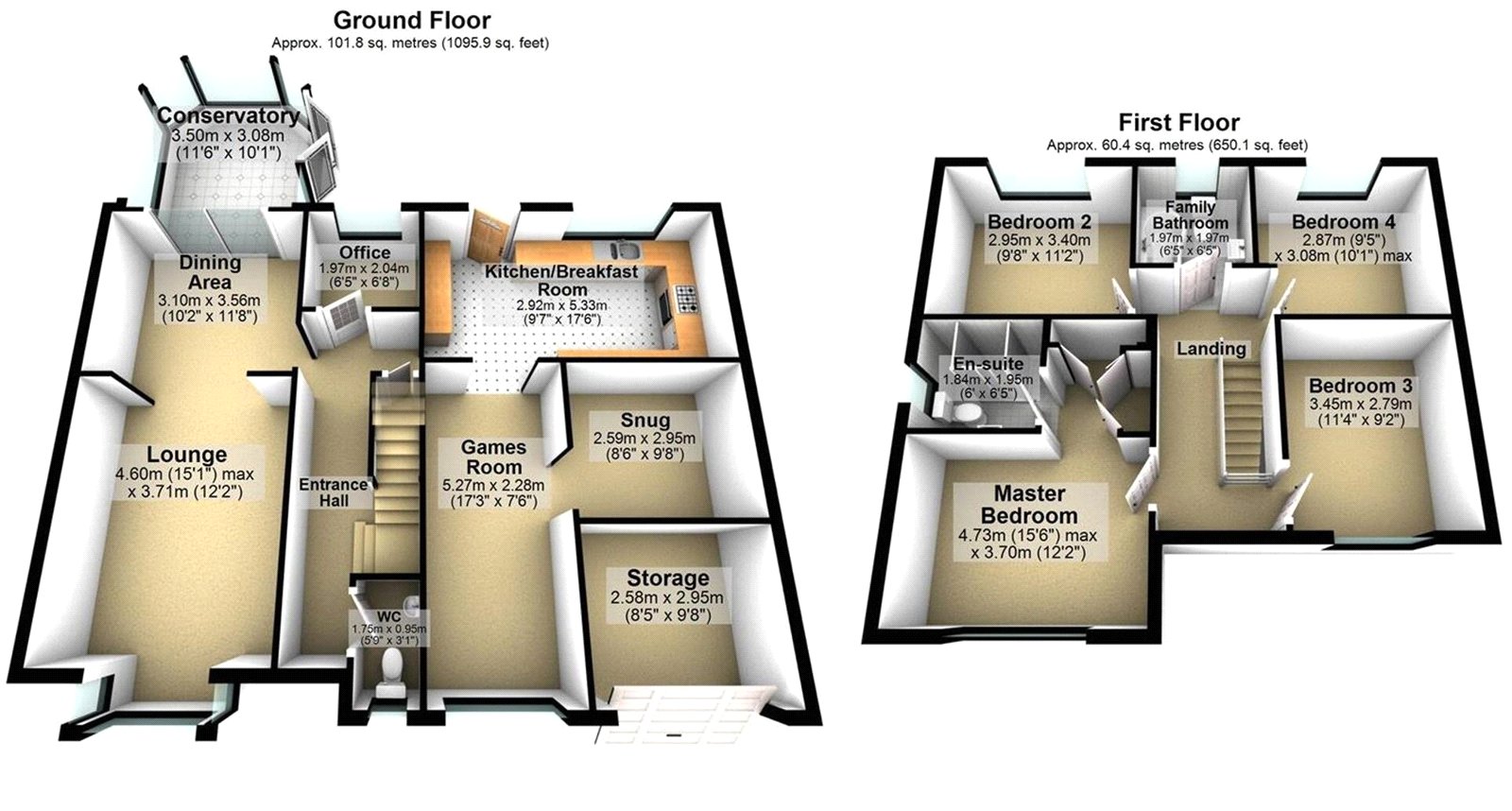 9, Burford Way, Northamptonshire floorplan