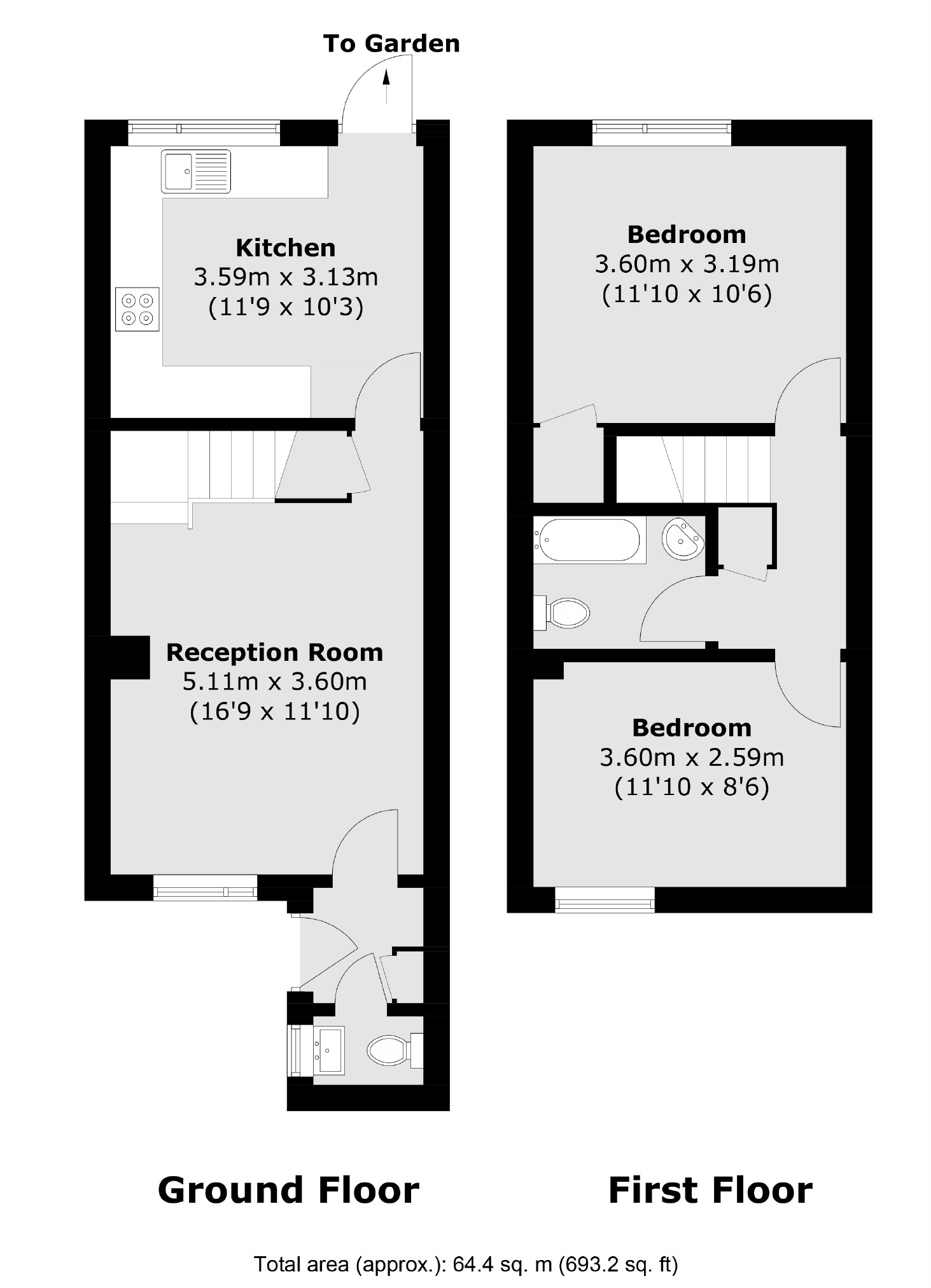 61, Aspen Close, London floorplan