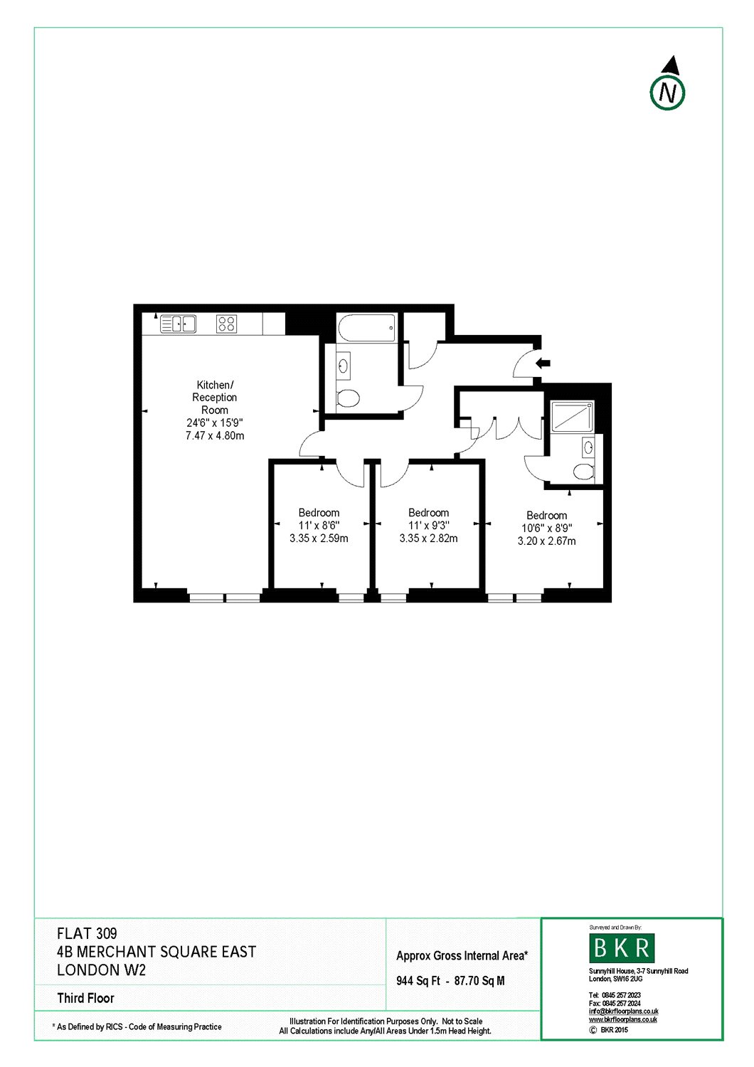 3 Bedrooms Flat to rent in Merchant Square East, Paddington W2