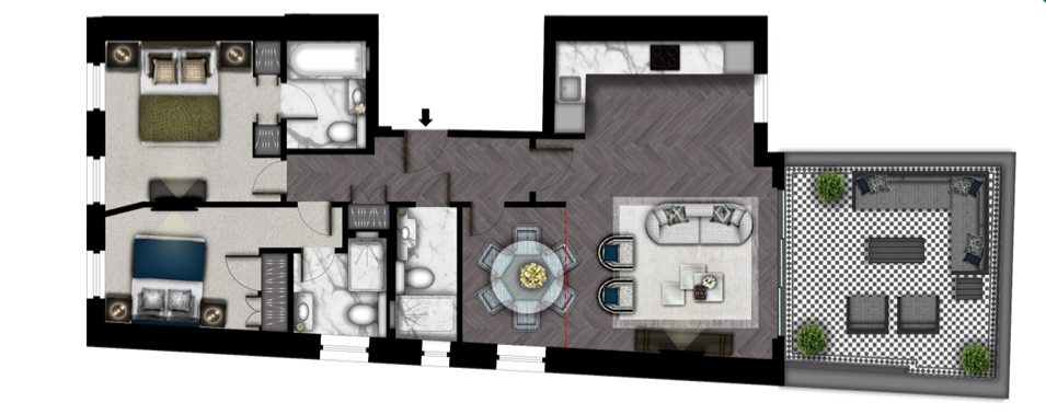 Prince of Wales Terrace, London floorplan