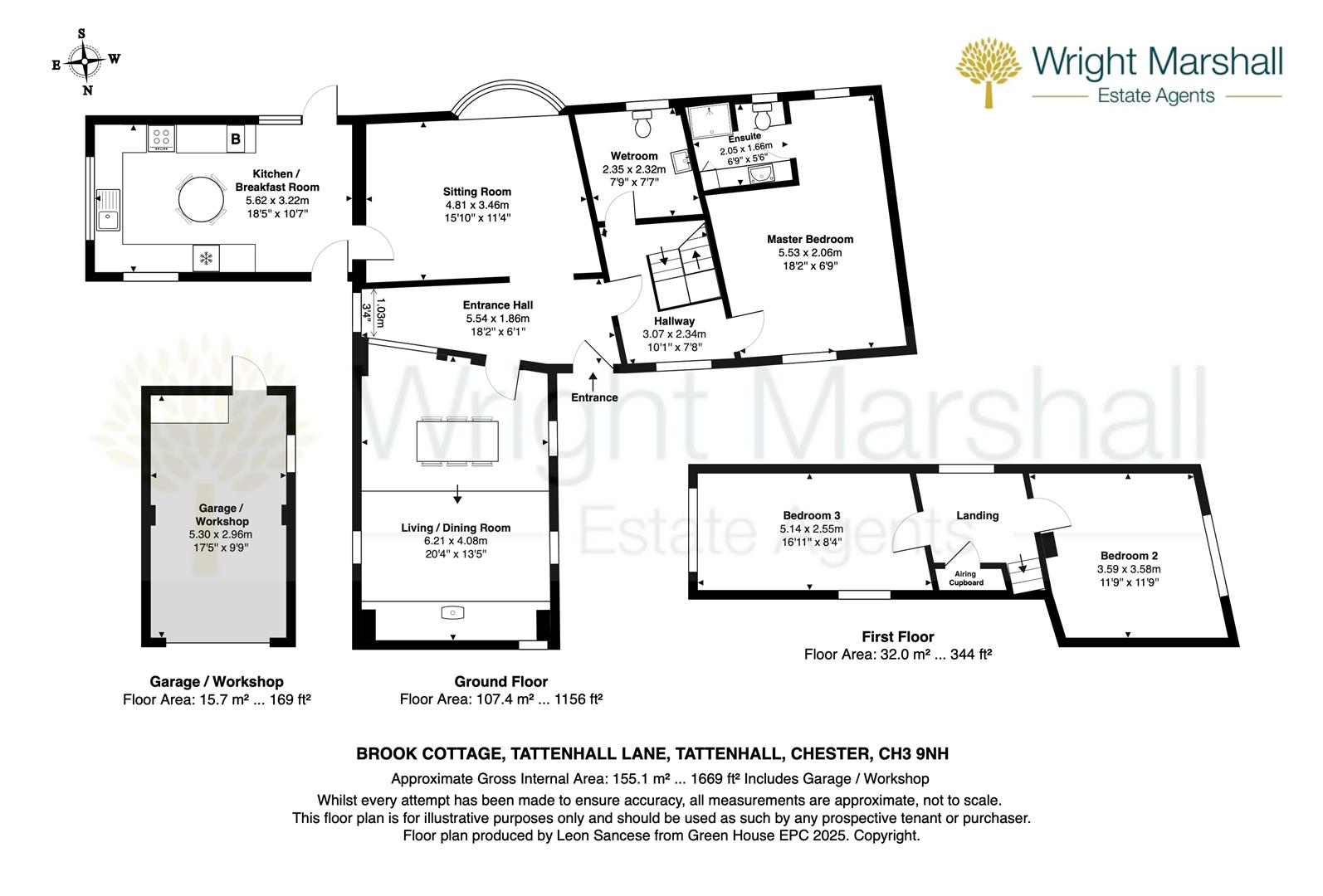 'Brook Cottage' Tattenhall Lane, Chester floorplan