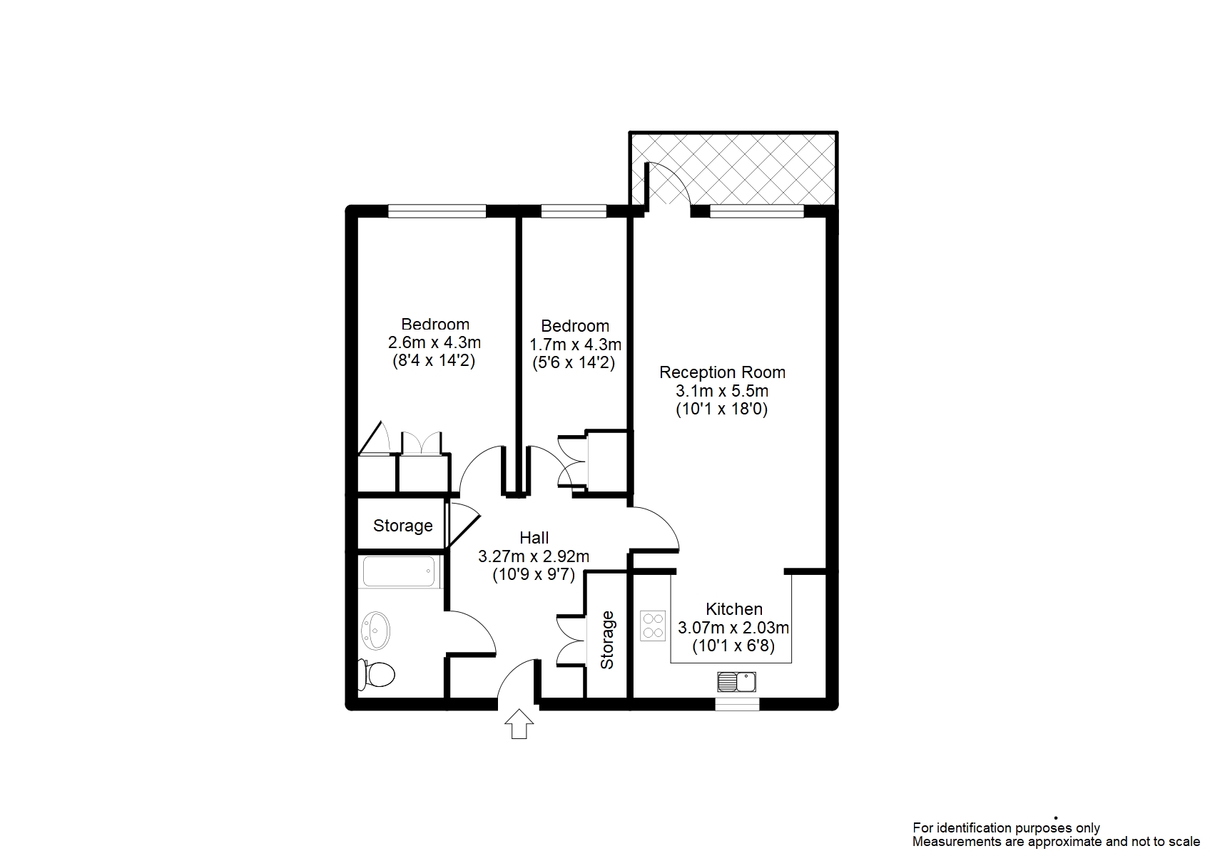 3, Grassmere Court, 20, Village Road, Middlesex floorplan