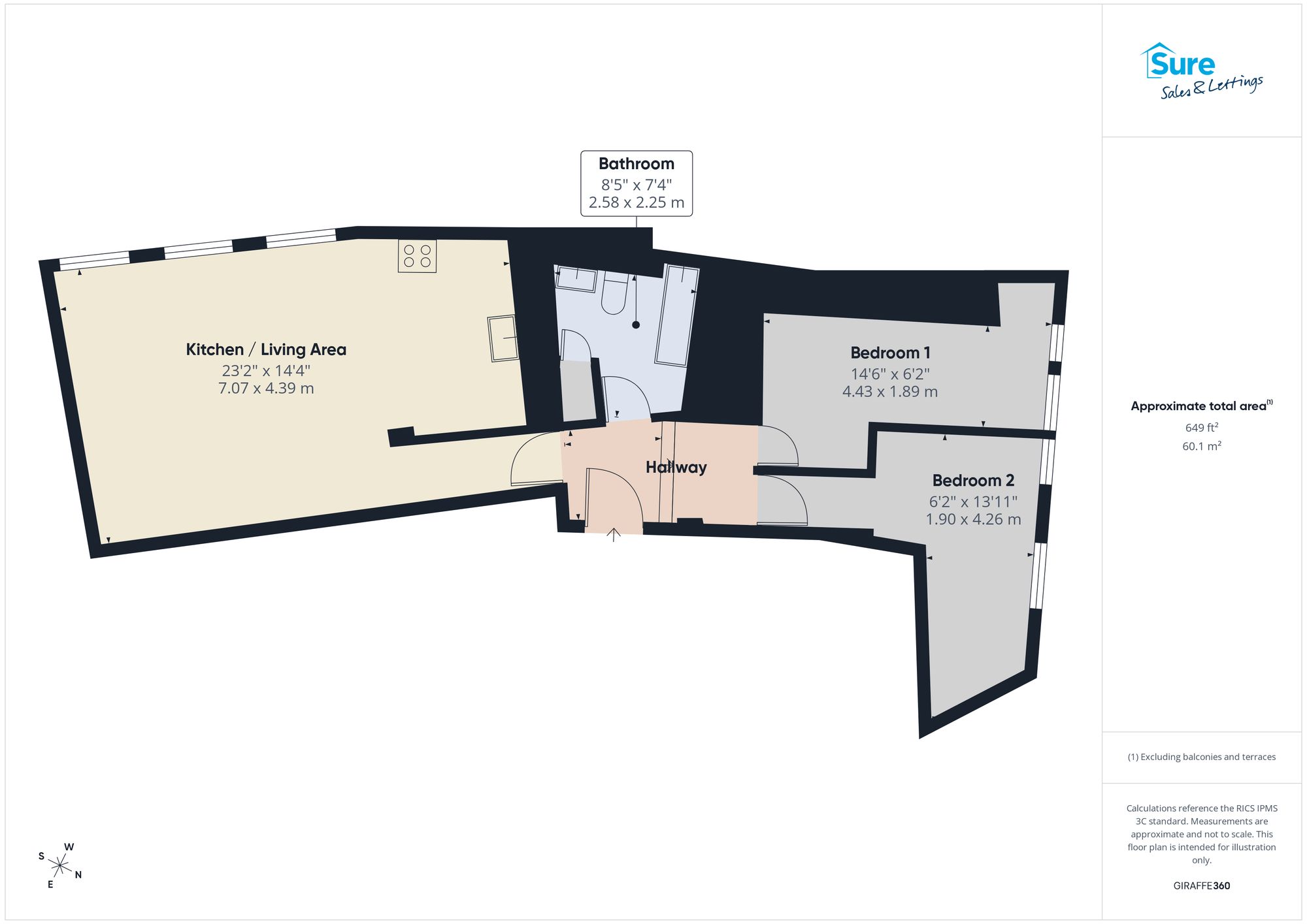 1d Short Hill, Nottingham floorplan
