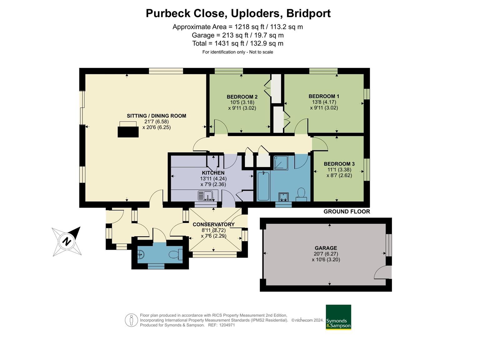 2, Purbeck Close, Bridport floorplan