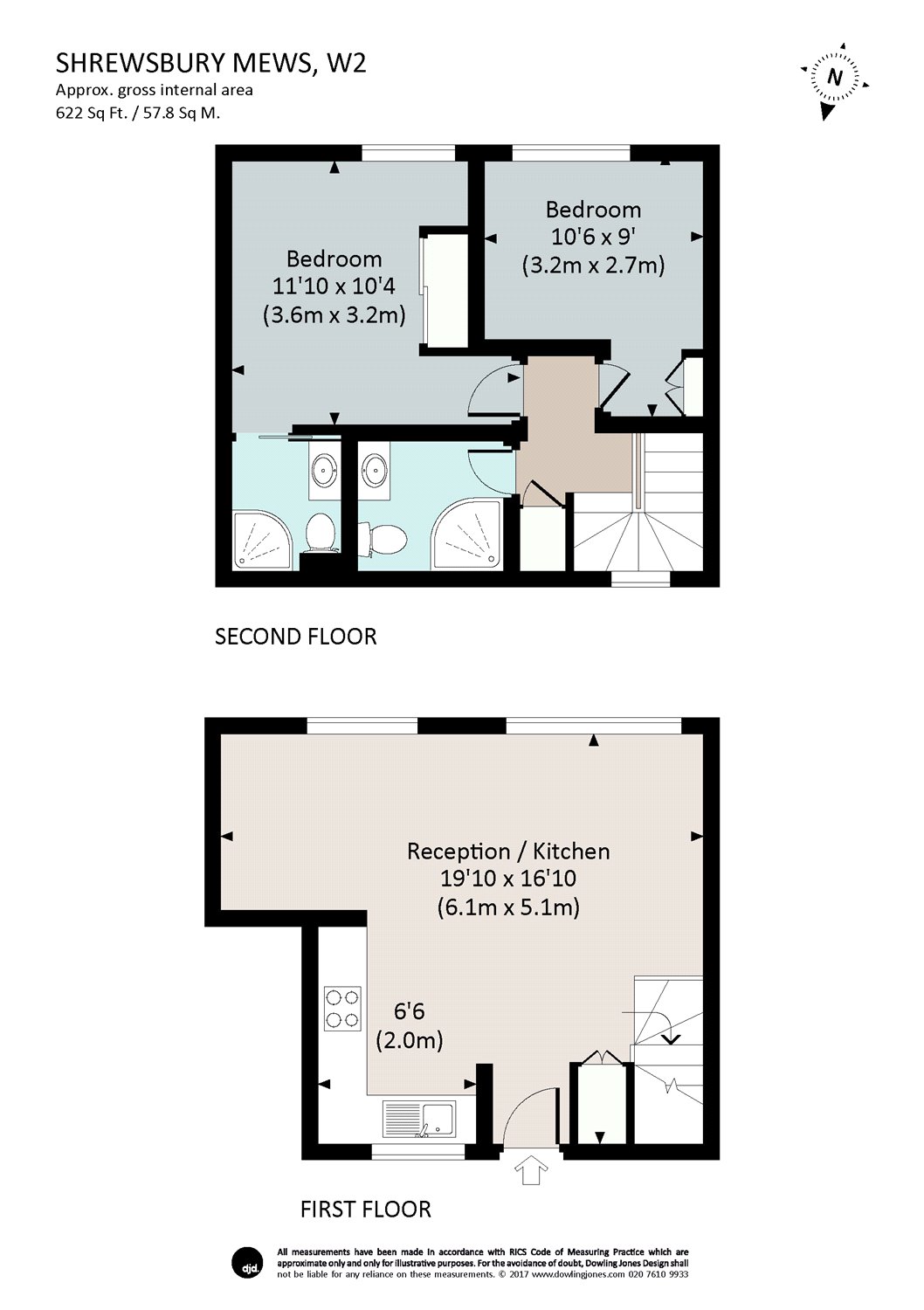2 Bedrooms  to rent in Shrewsbury Mews, London W2