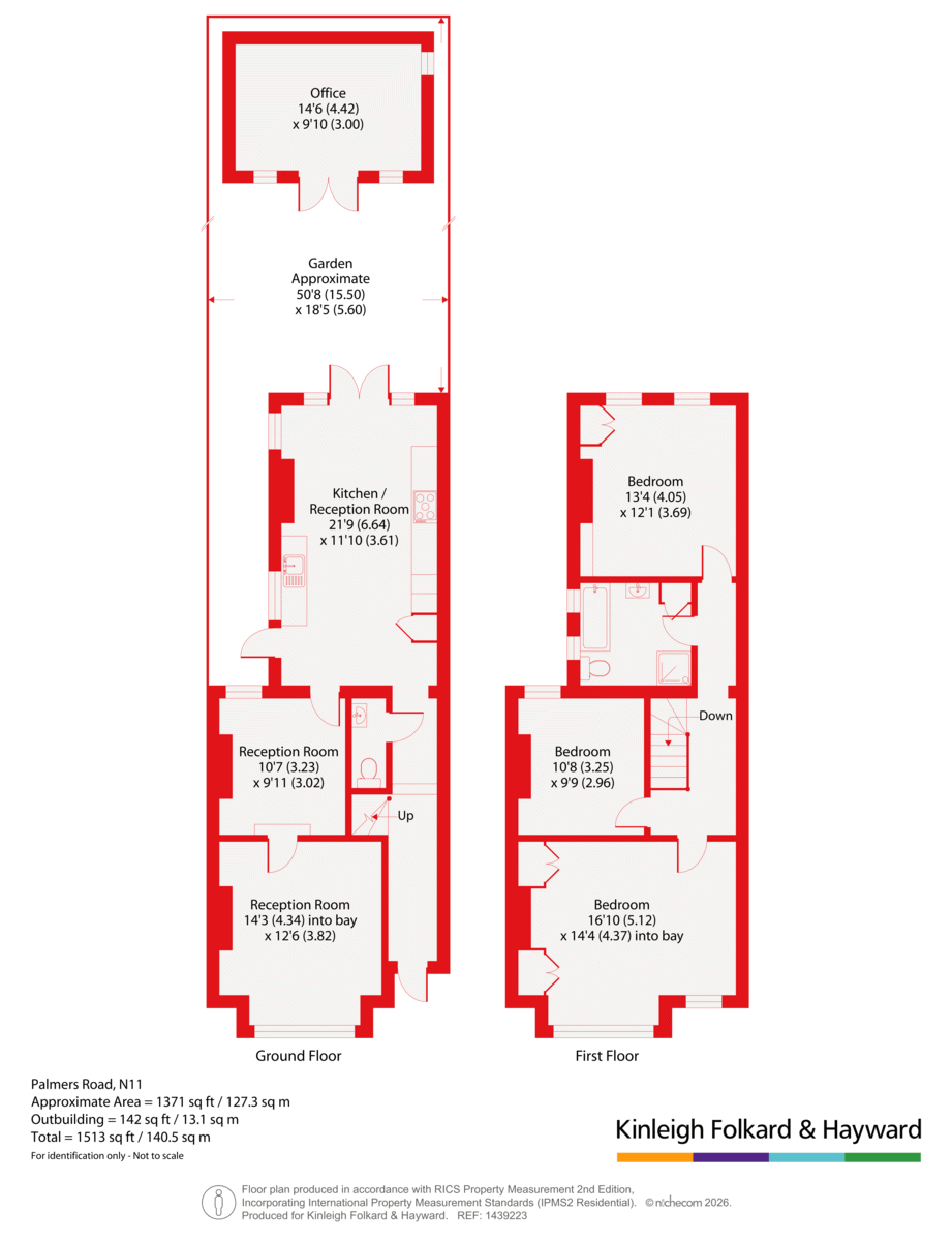 170, Palmers Road, London floorplan
