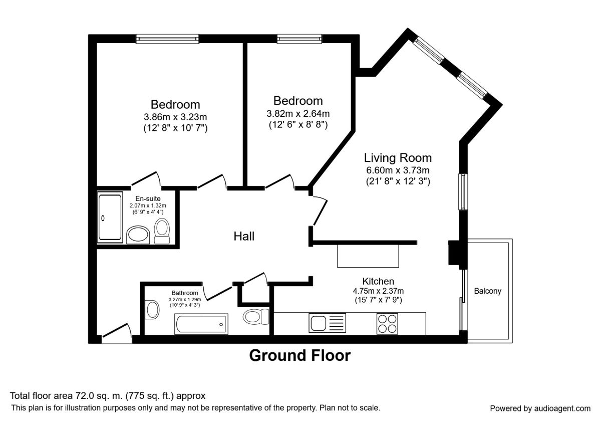 2 Bedrooms Flat to rent in Spath Road, West Didsbury, Manchester M20