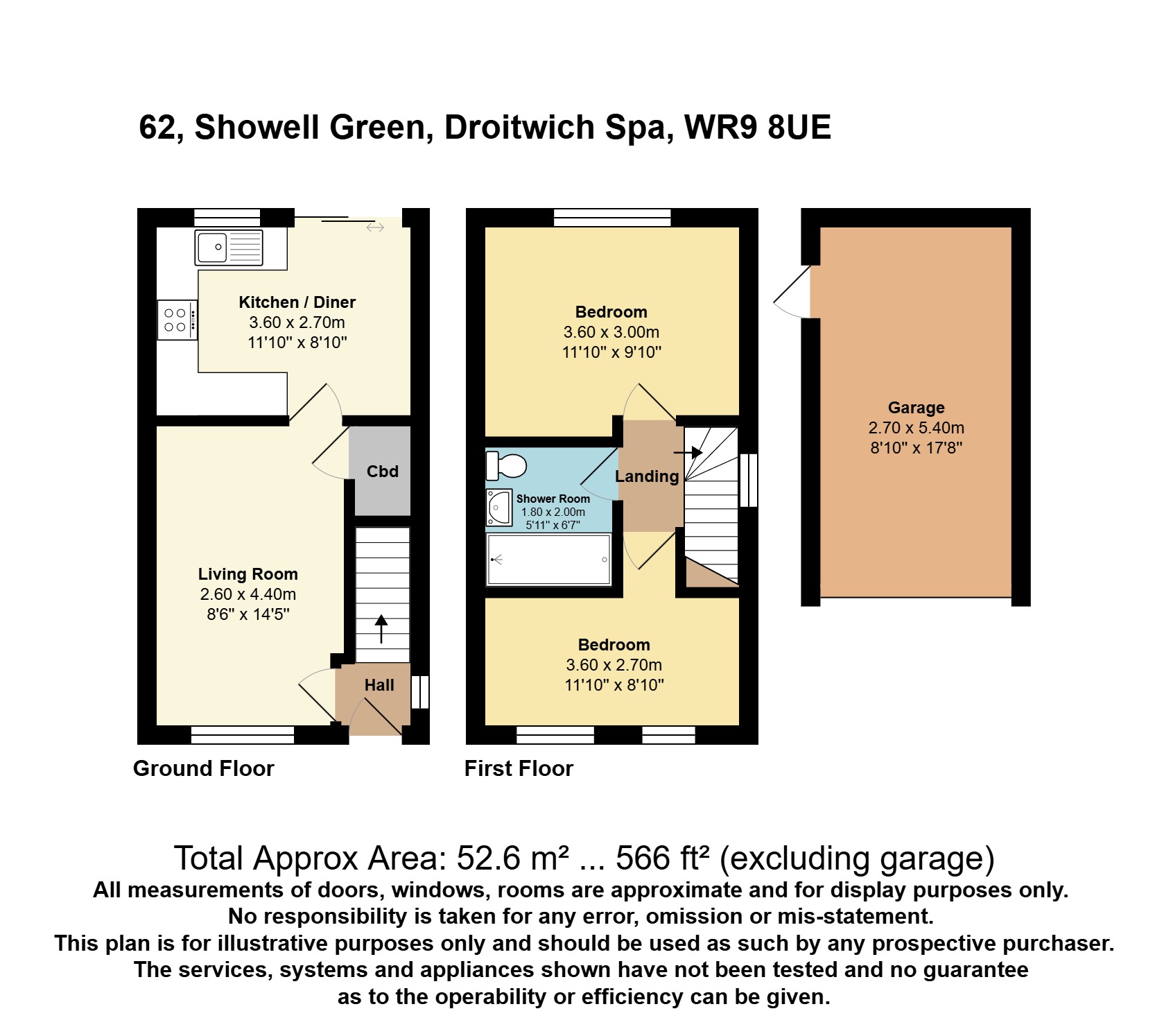 62, Showell Green, Worcestershire floorplan