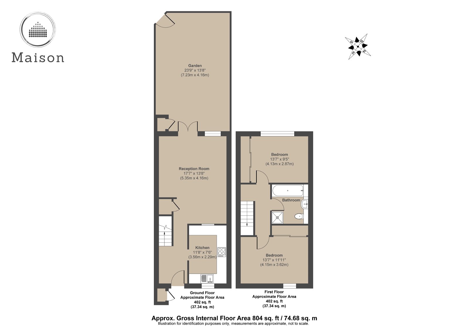 Staveley Gardens, London W4, 2 bedroom terraced house for sale
