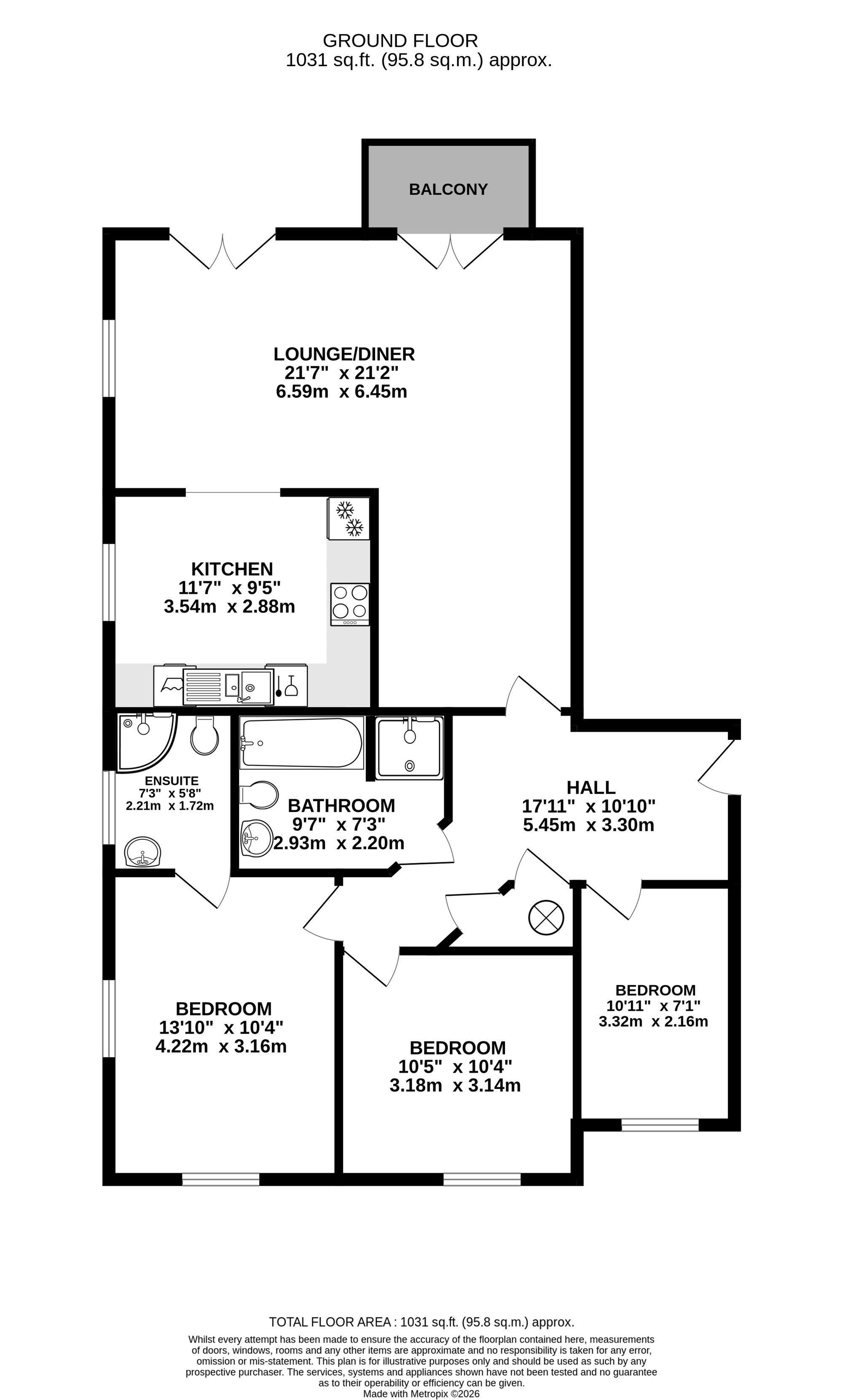 6 Holm Oaks Apts Melvill Road, Falmouth, Falmouth floorplan