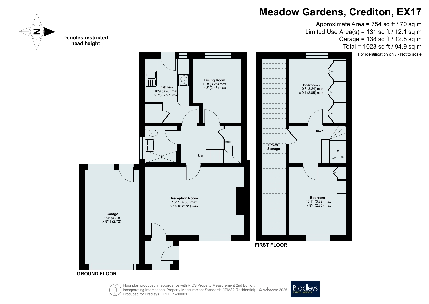 5 Meadow Gardens, Crediton Devon, Devon floorplan