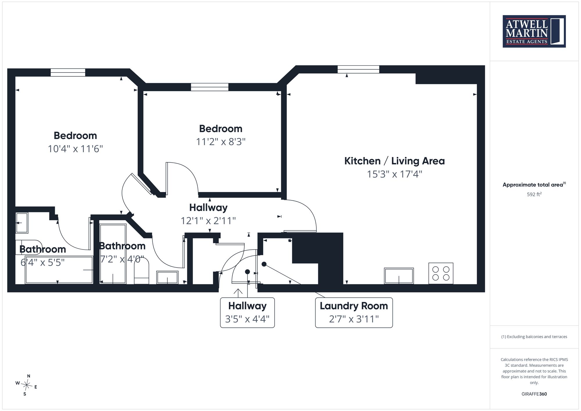 Flat 53, Discovery Wharf, Plymouth floorplan