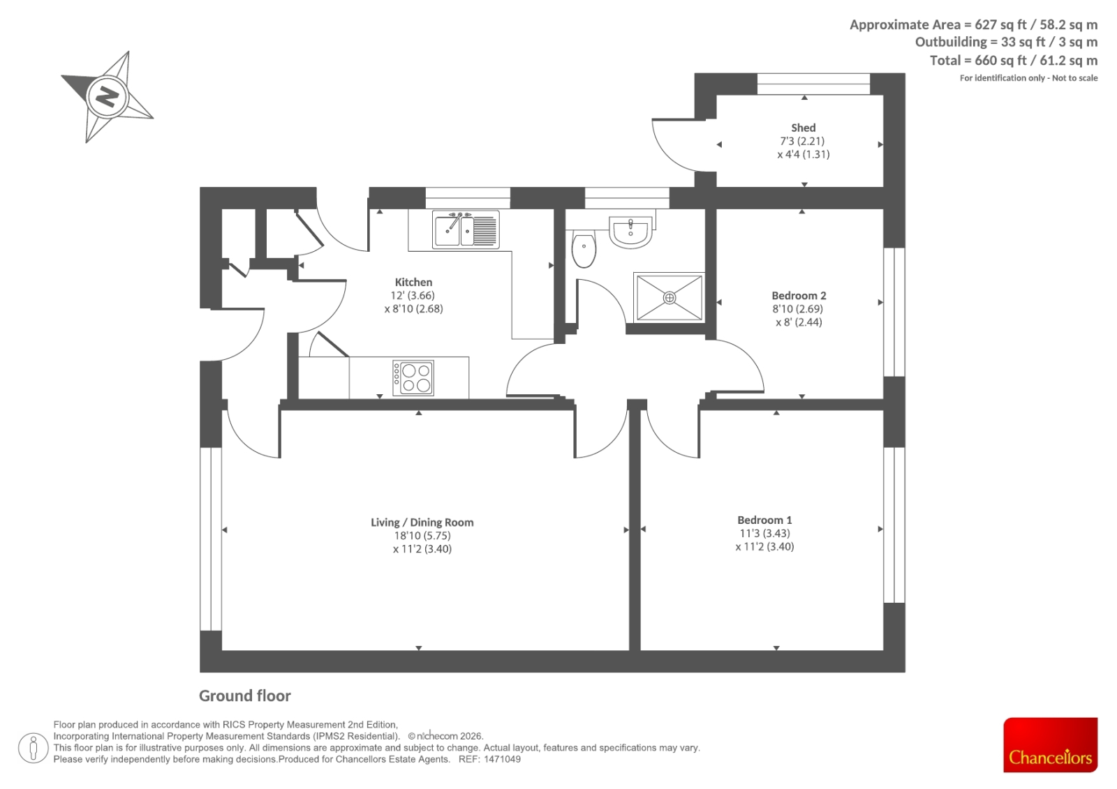 3, Lacy Way, Leominster floorplan
