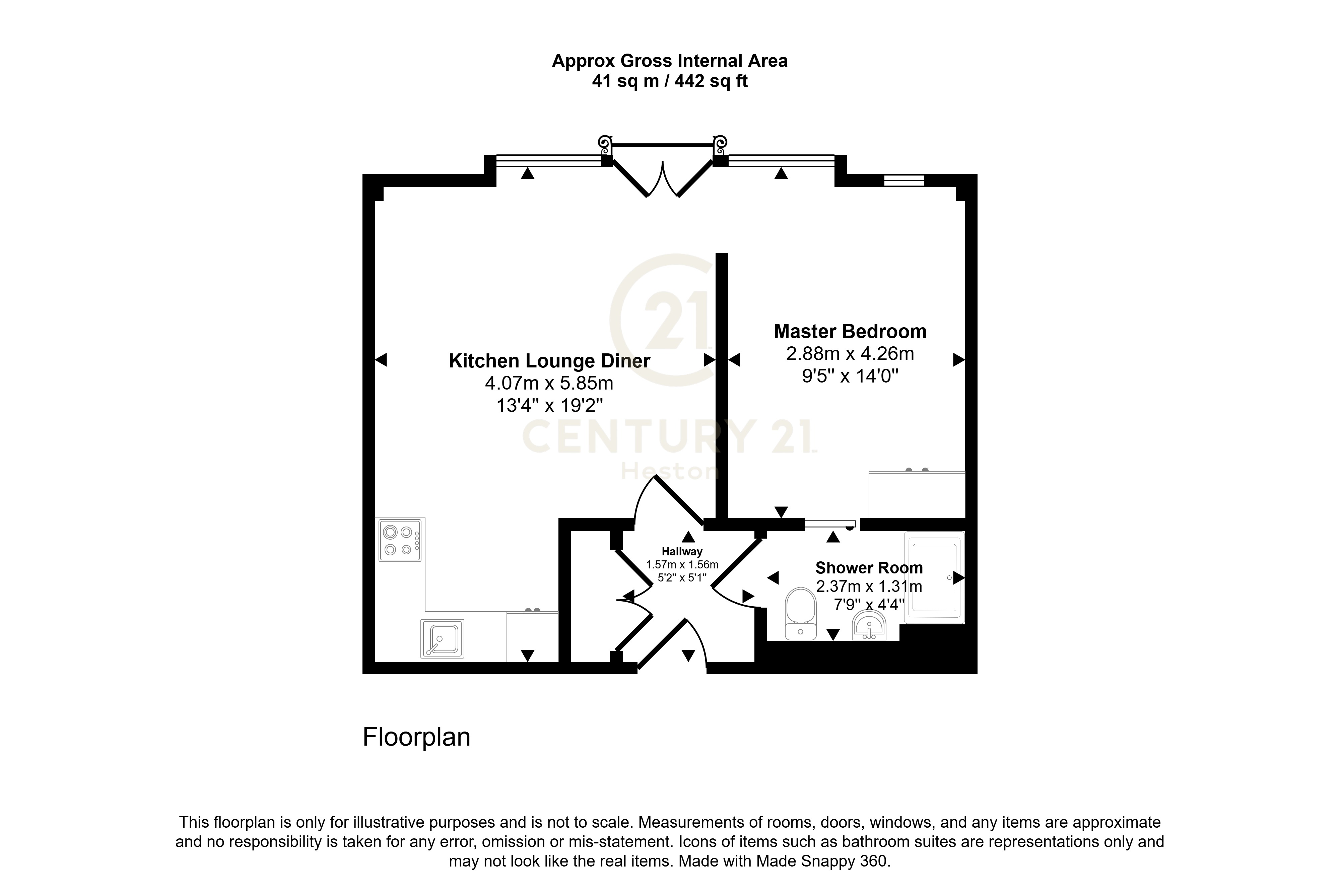Flat 72, Jessop Court 2, Brindley Place, Uxbridge floorplan