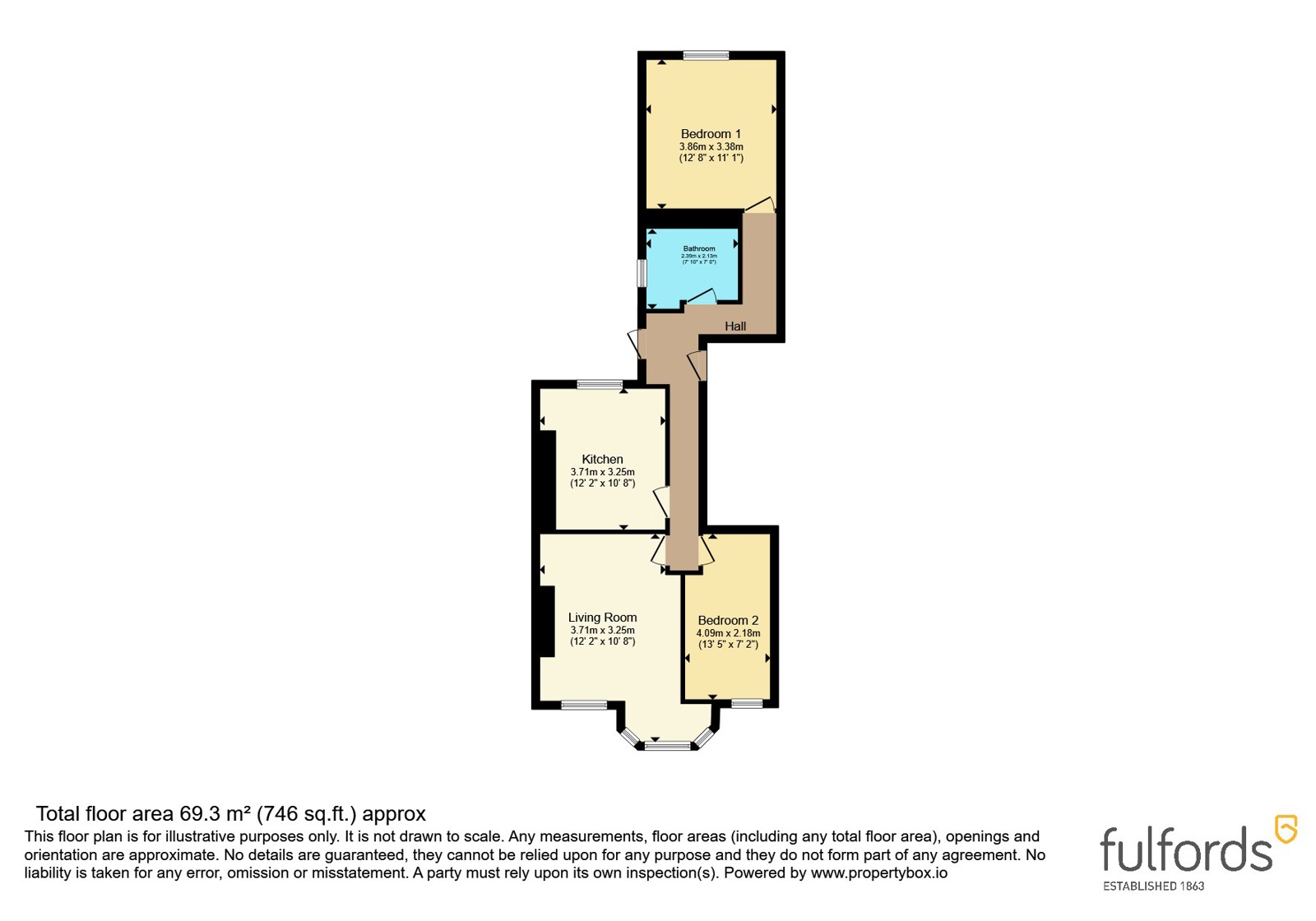 Flat 2, 10, Morton Road, Devon floorplan