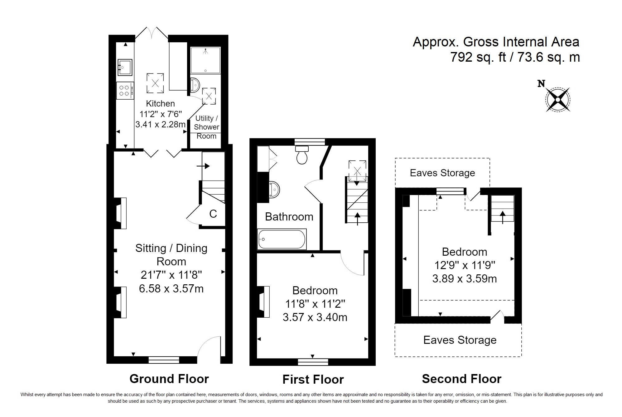2 Bedrooms Terraced house to rent in Three Leg Cross, Wadhurst TN5