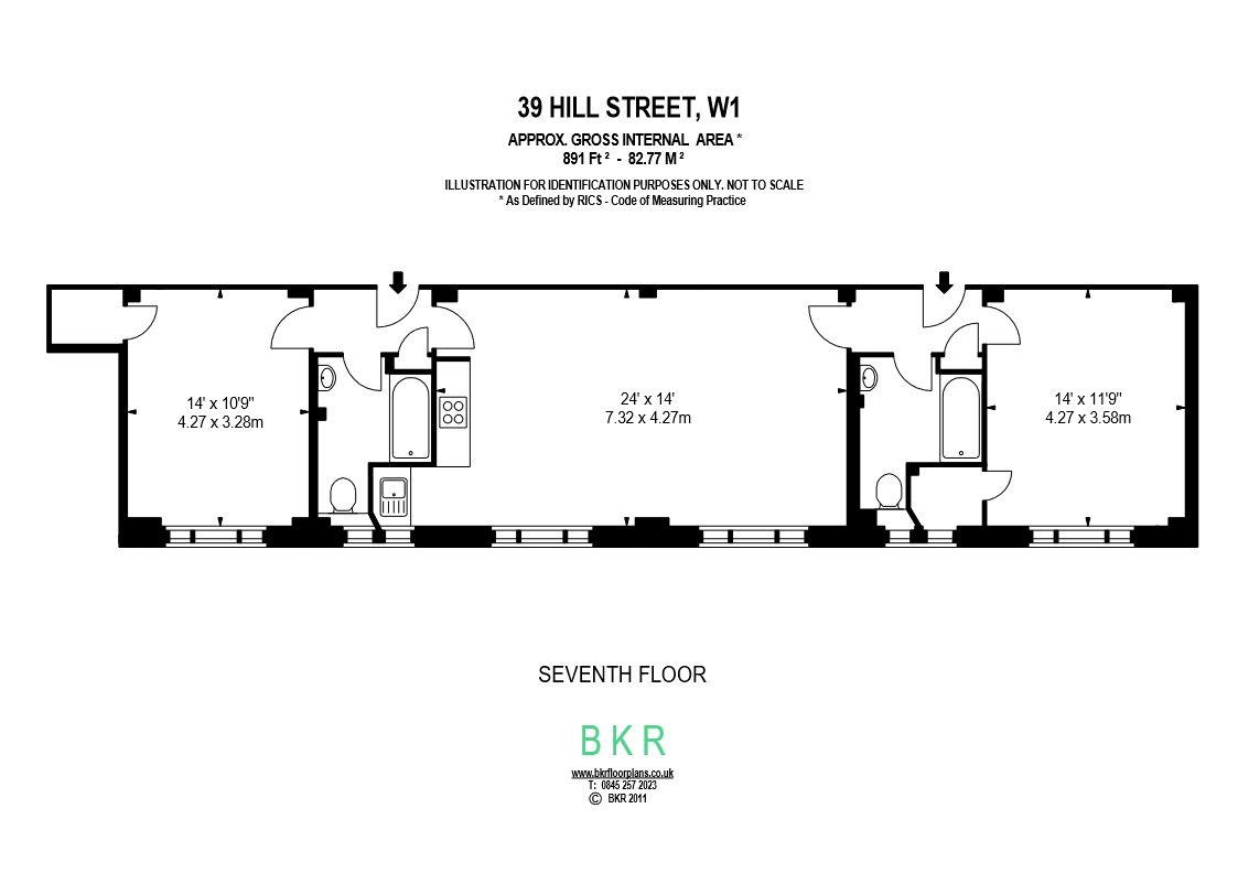 2 Bedrooms Flat to rent in Hill Street, London W1J