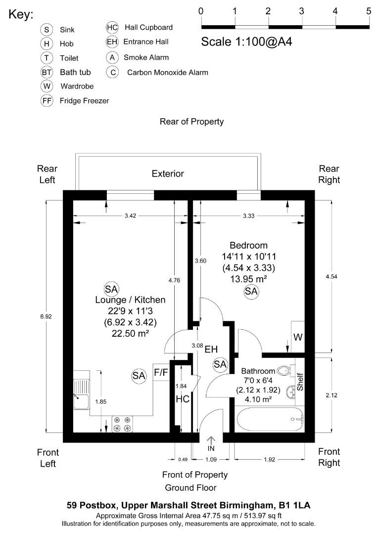 59, The Postbox, Birmingham floorplan