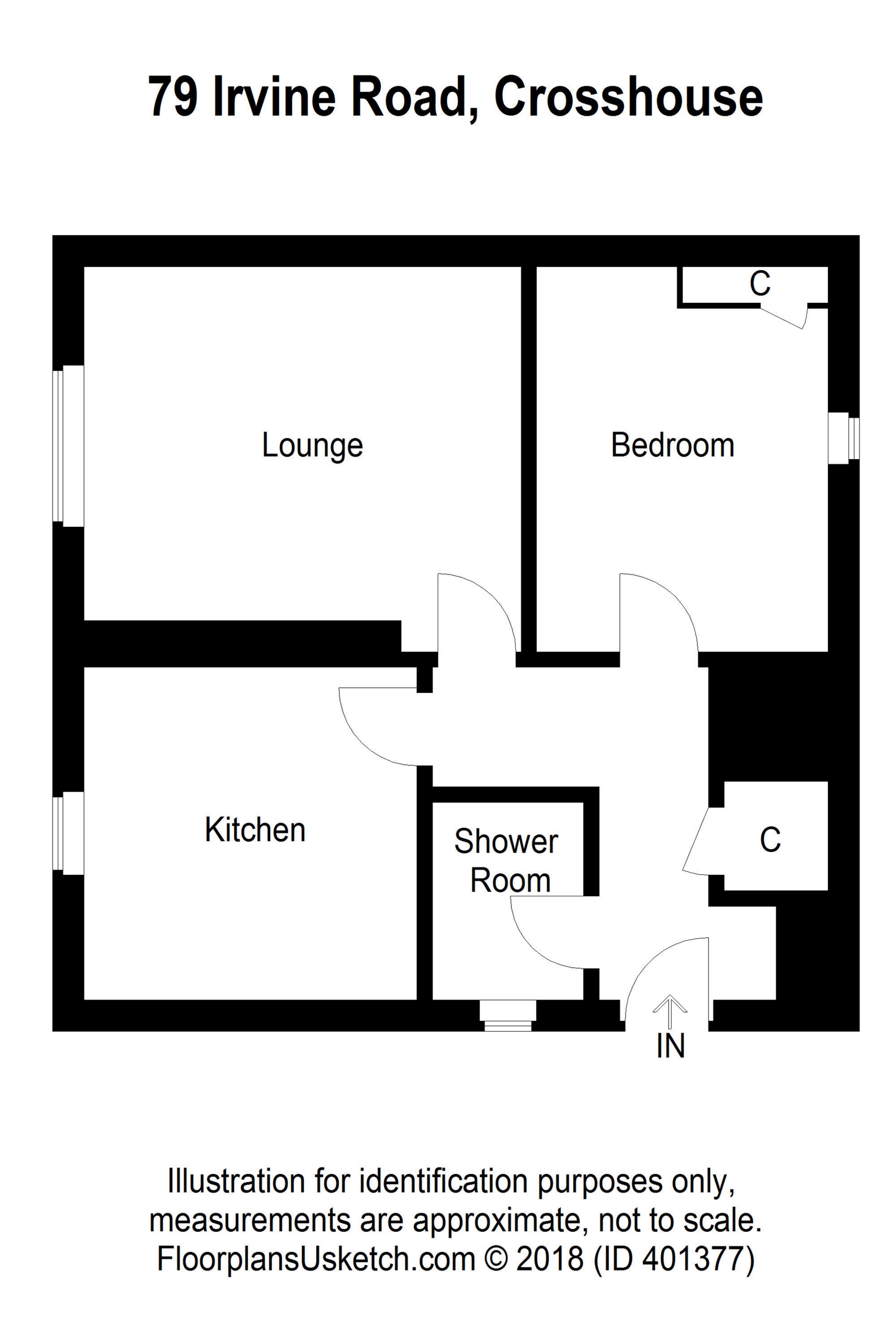 Irvine Road, Crosshouse KA2, 1 bedroom flat for sale 46194033