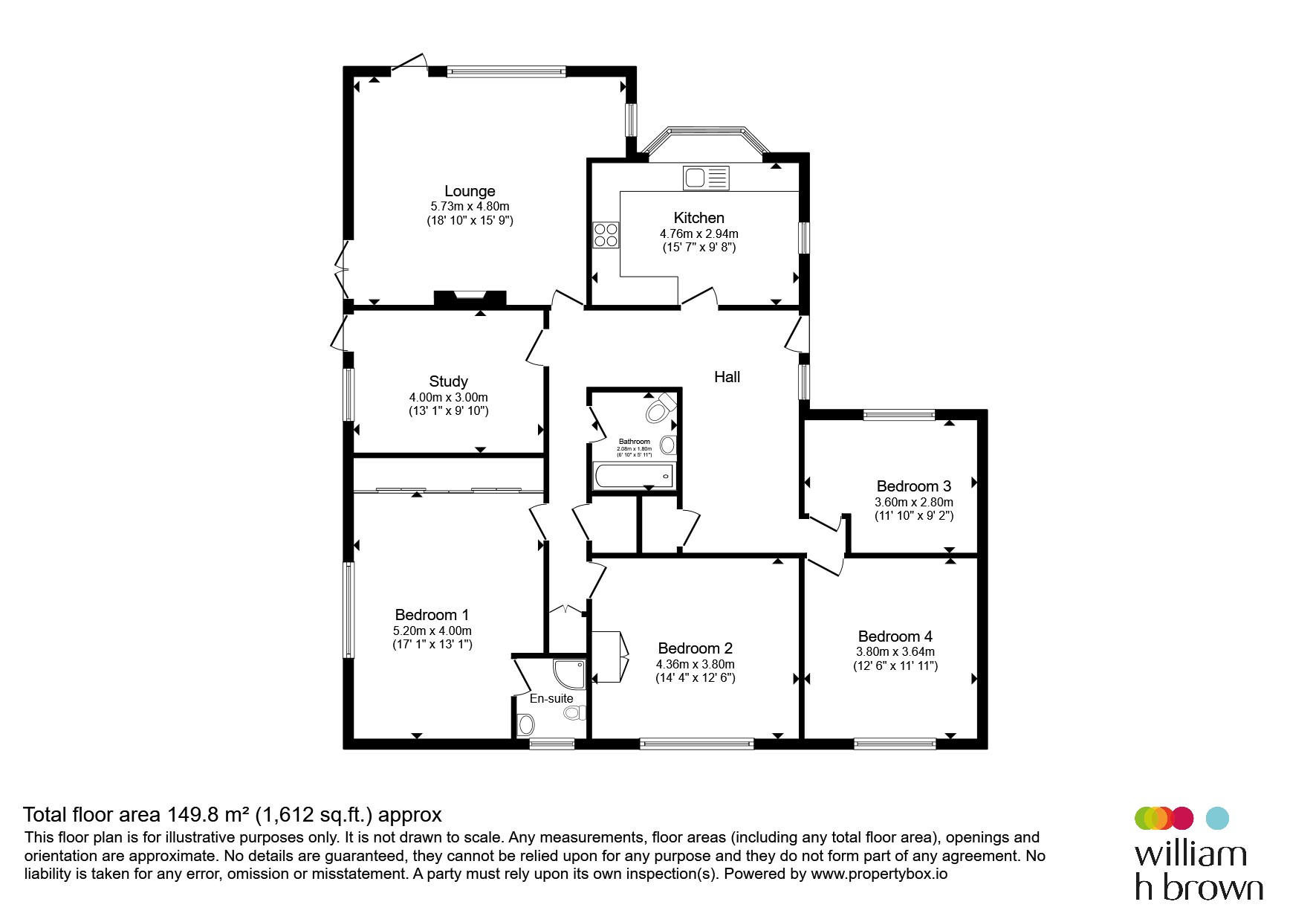 2, Danecote, Knebworth floorplan