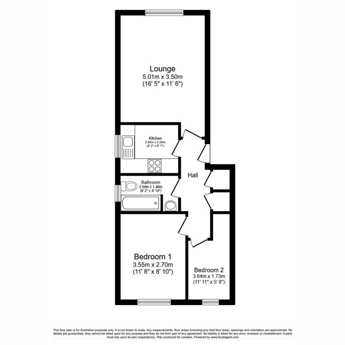 Flat Flat 3, 22, Jumpers Road, Christchurch floorplan