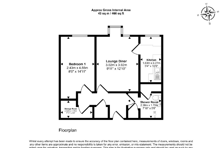 Flat 36, Benwell Close, Flat 36, Benwell Close, Newcastle upon Tyne floorplan