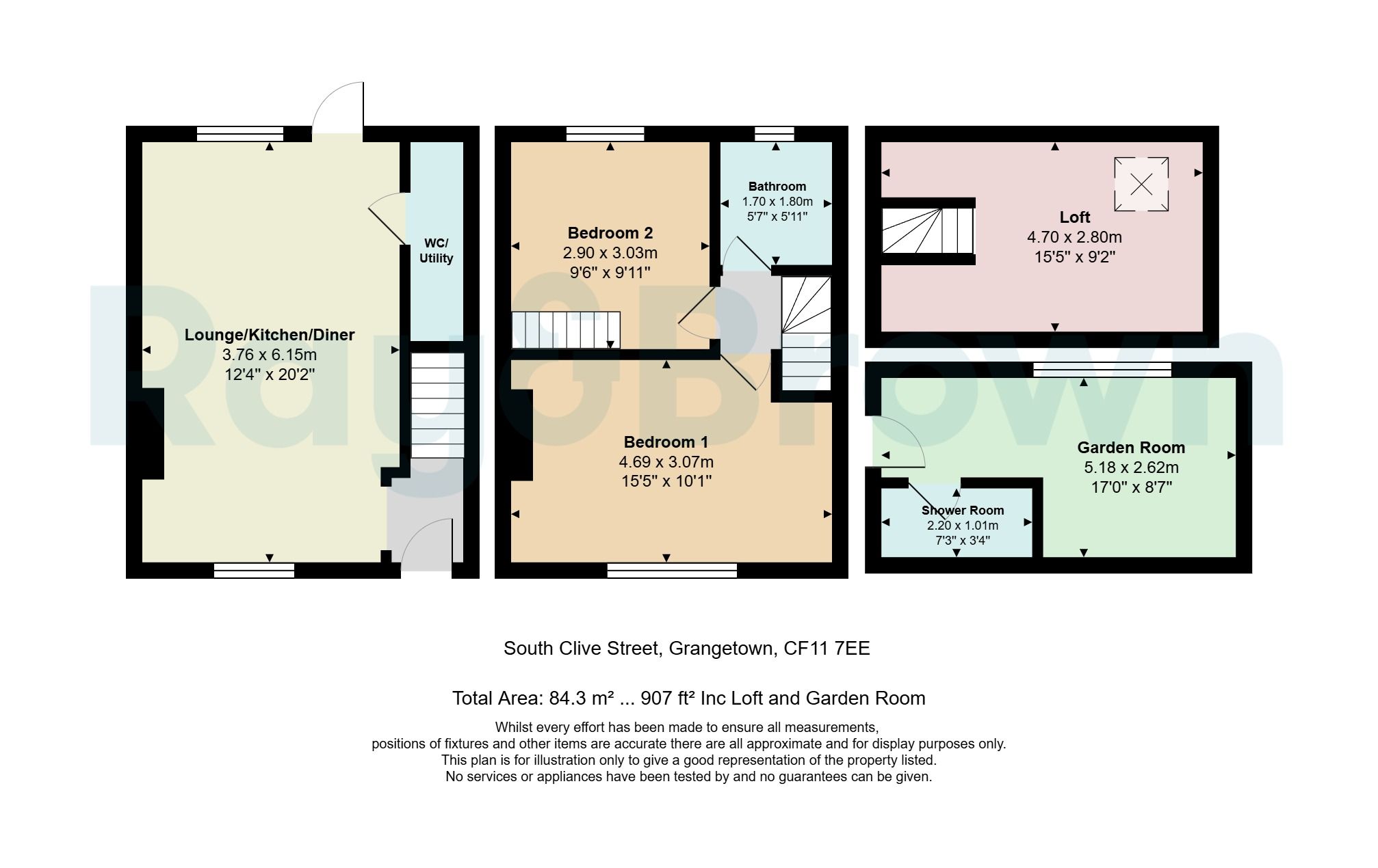 34 South Clive Street, Cardiff floorplan