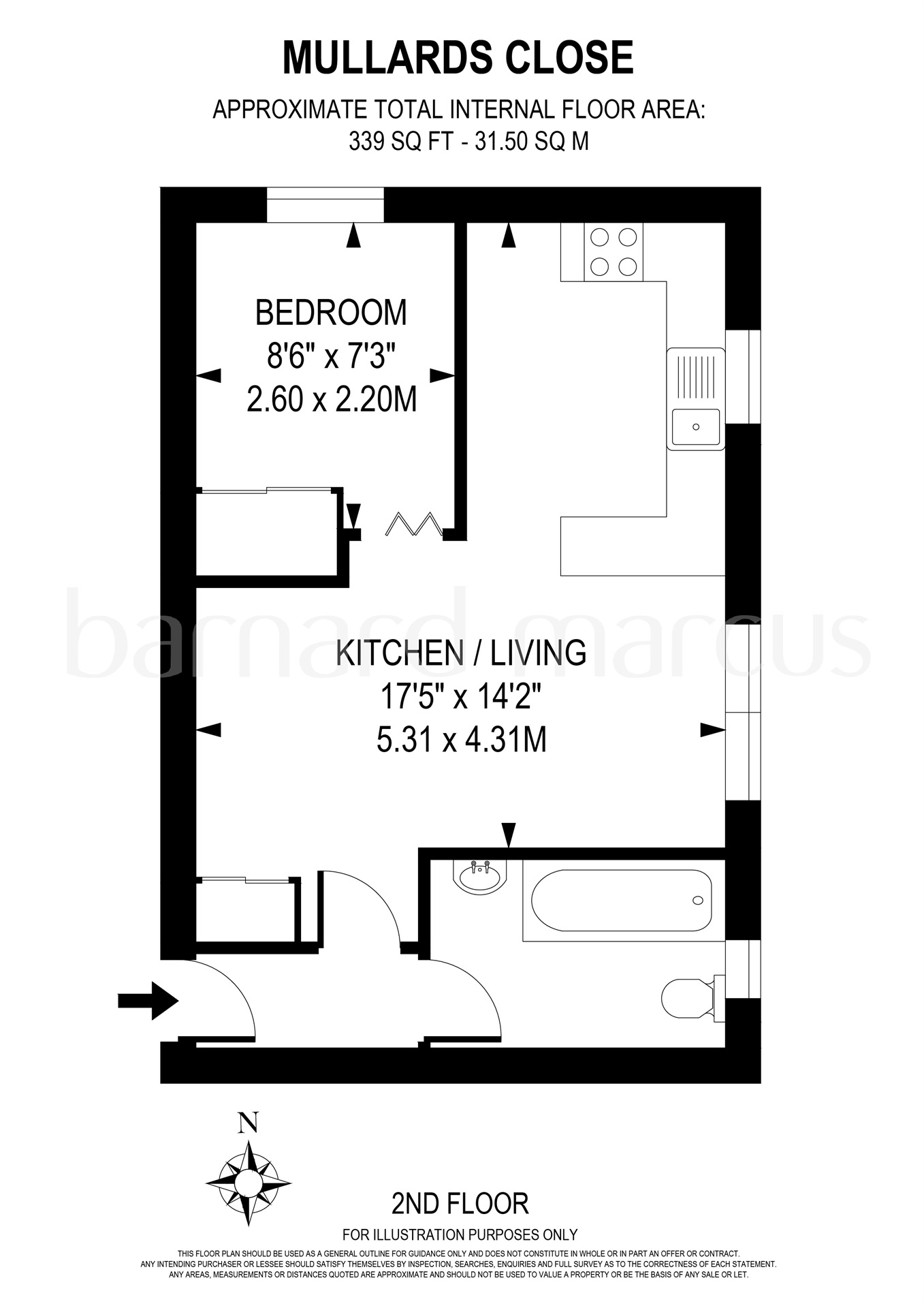 1 Bedrooms Flat for sale in Mullards Close, Mitcham CR4