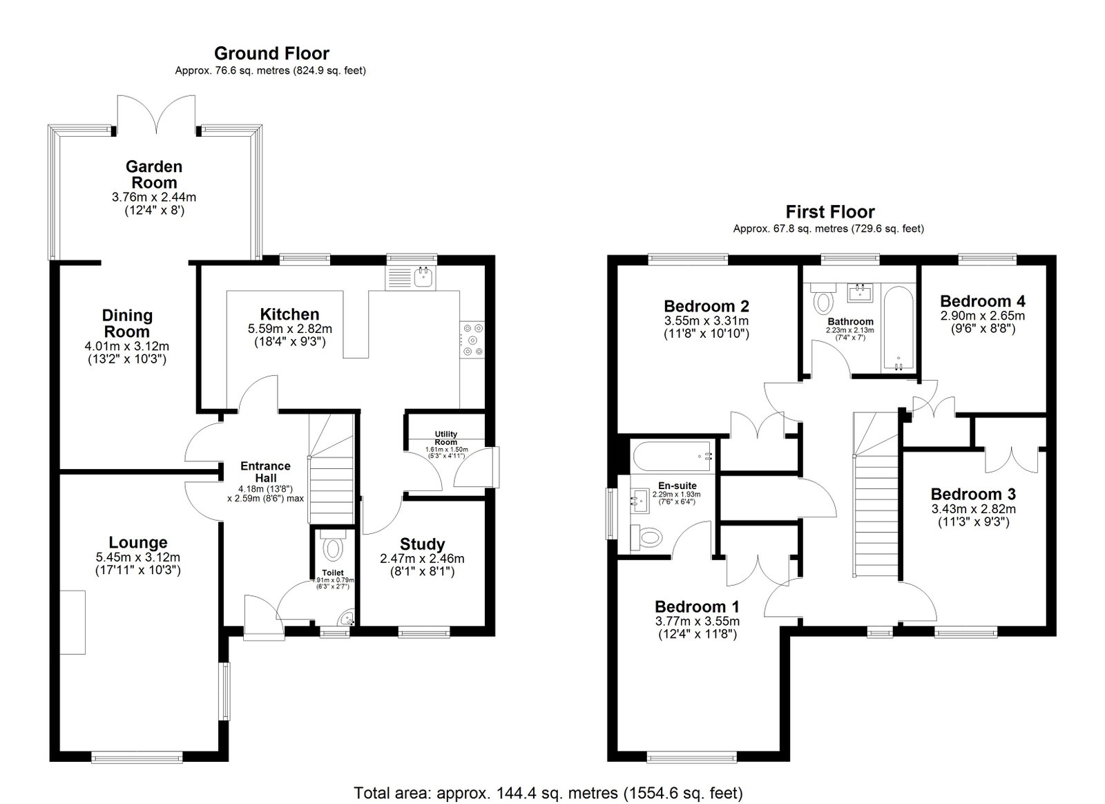 58, Owl Way, Huntingdon floorplan