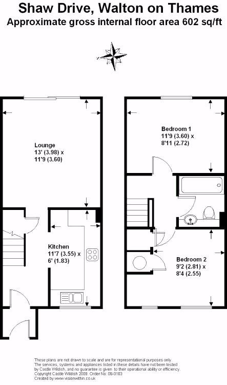 2 Bedrooms Terraced house for sale in Shaw Drive, Walton-On-Thames KT12