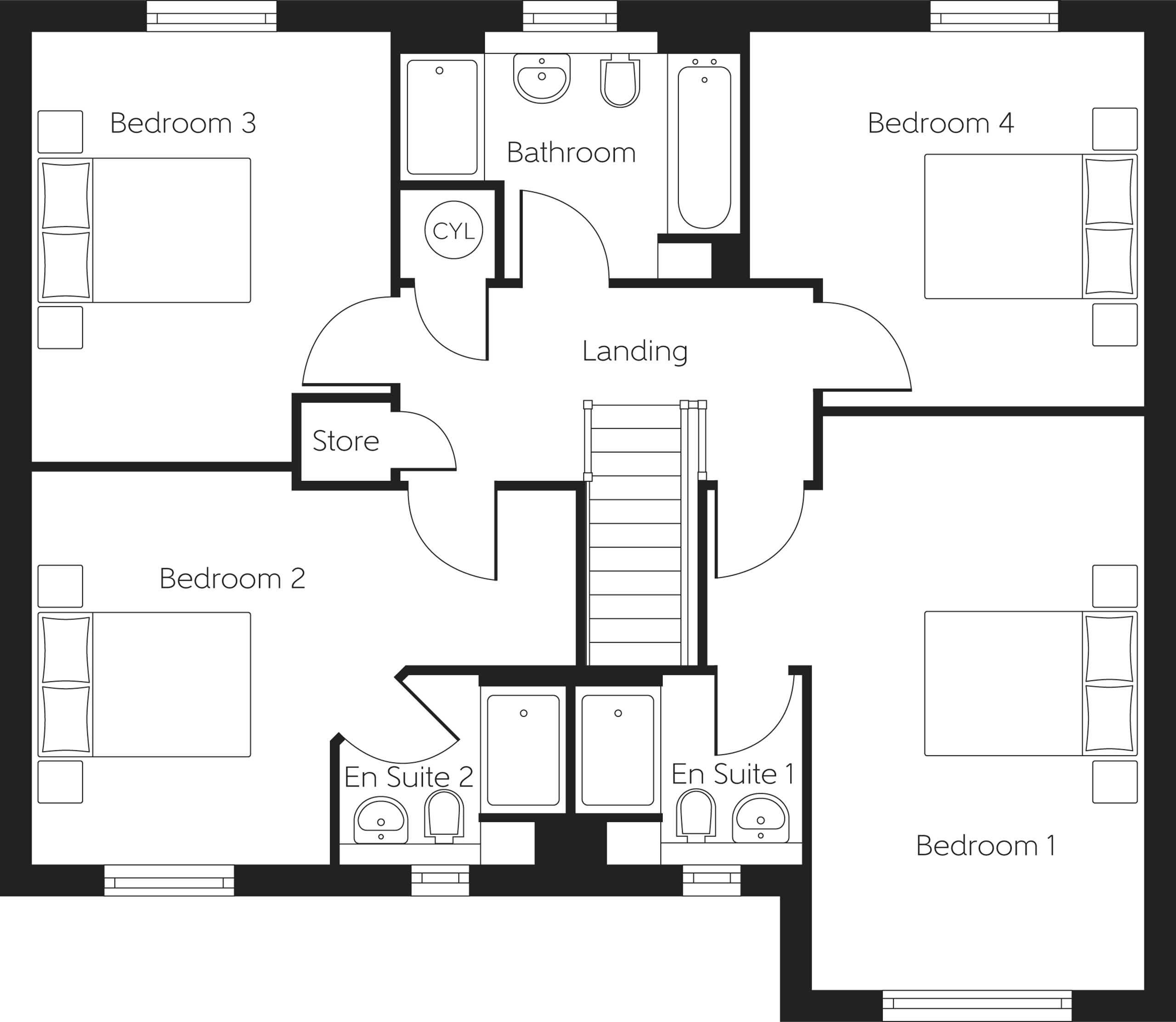 396, The Wisp, Shawfair floorplan