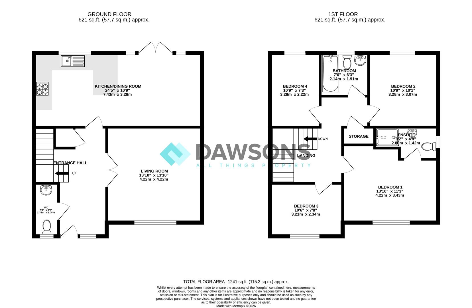 1, Clos Gelli Wen, Swansea floorplan
