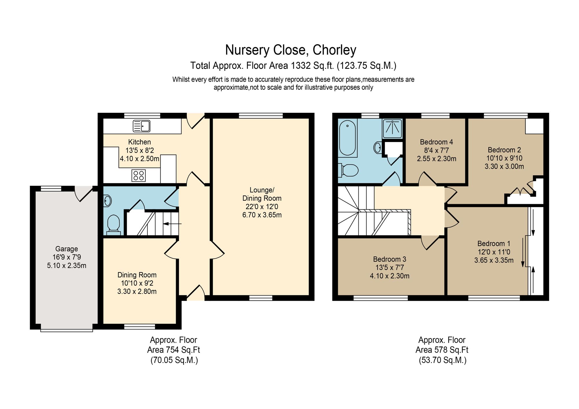 4 Nursery Close, Chorley floorplan