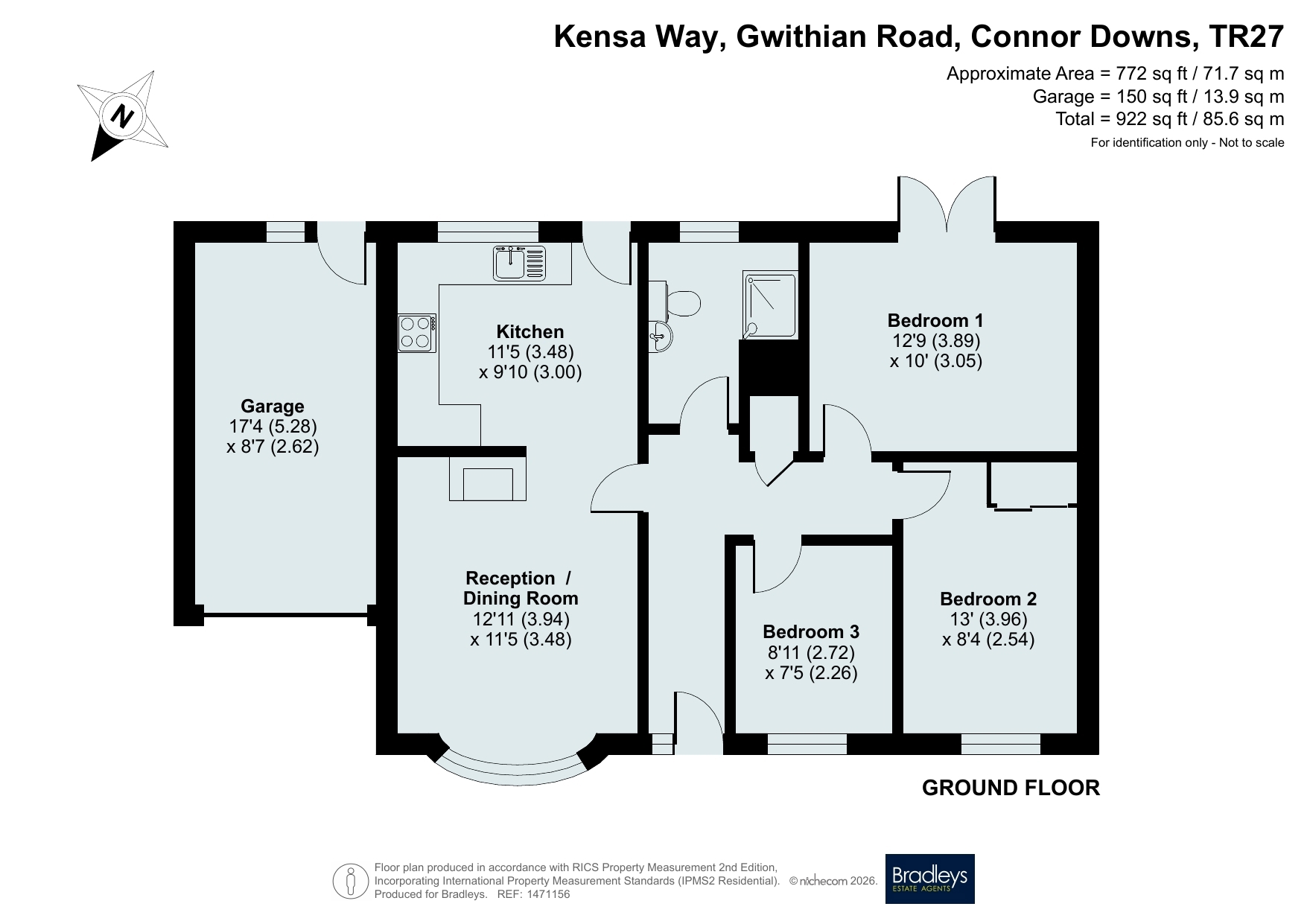 2 Kensa Way, Gwithian Road Connor Downs Hayle, Connor Downs floorplan