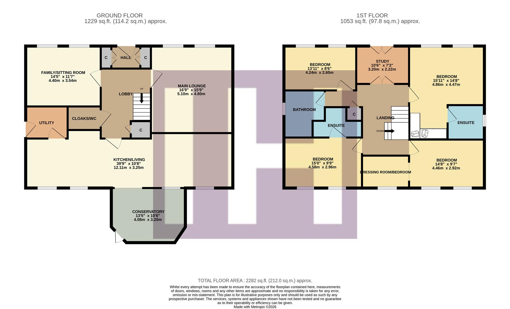 58, Lullingstone Crescent, Stockton-On-Tees floorplan