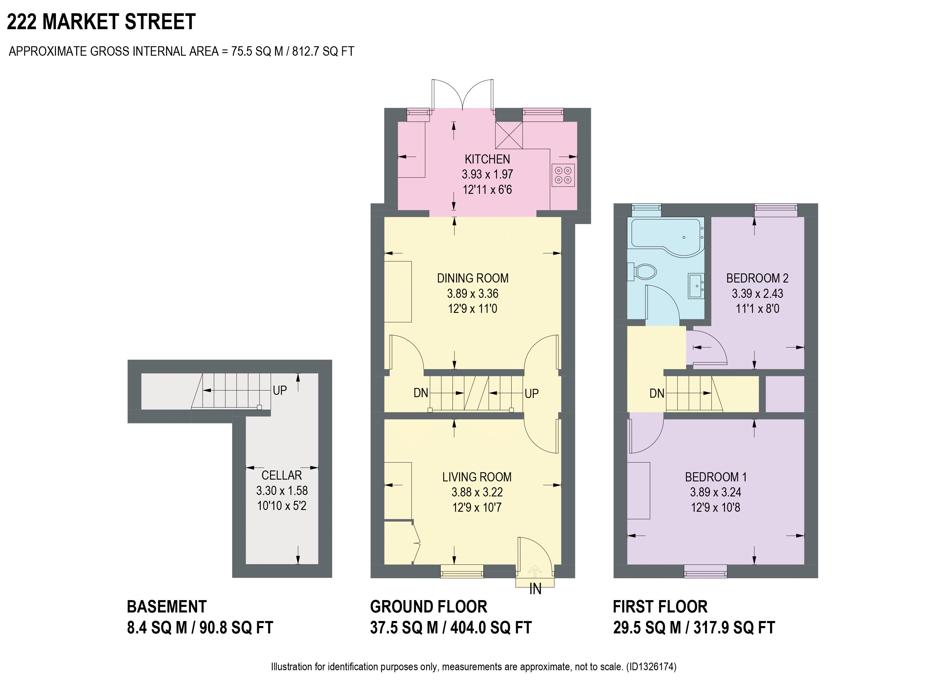 222, Market Street, Chesterfield floorplan
