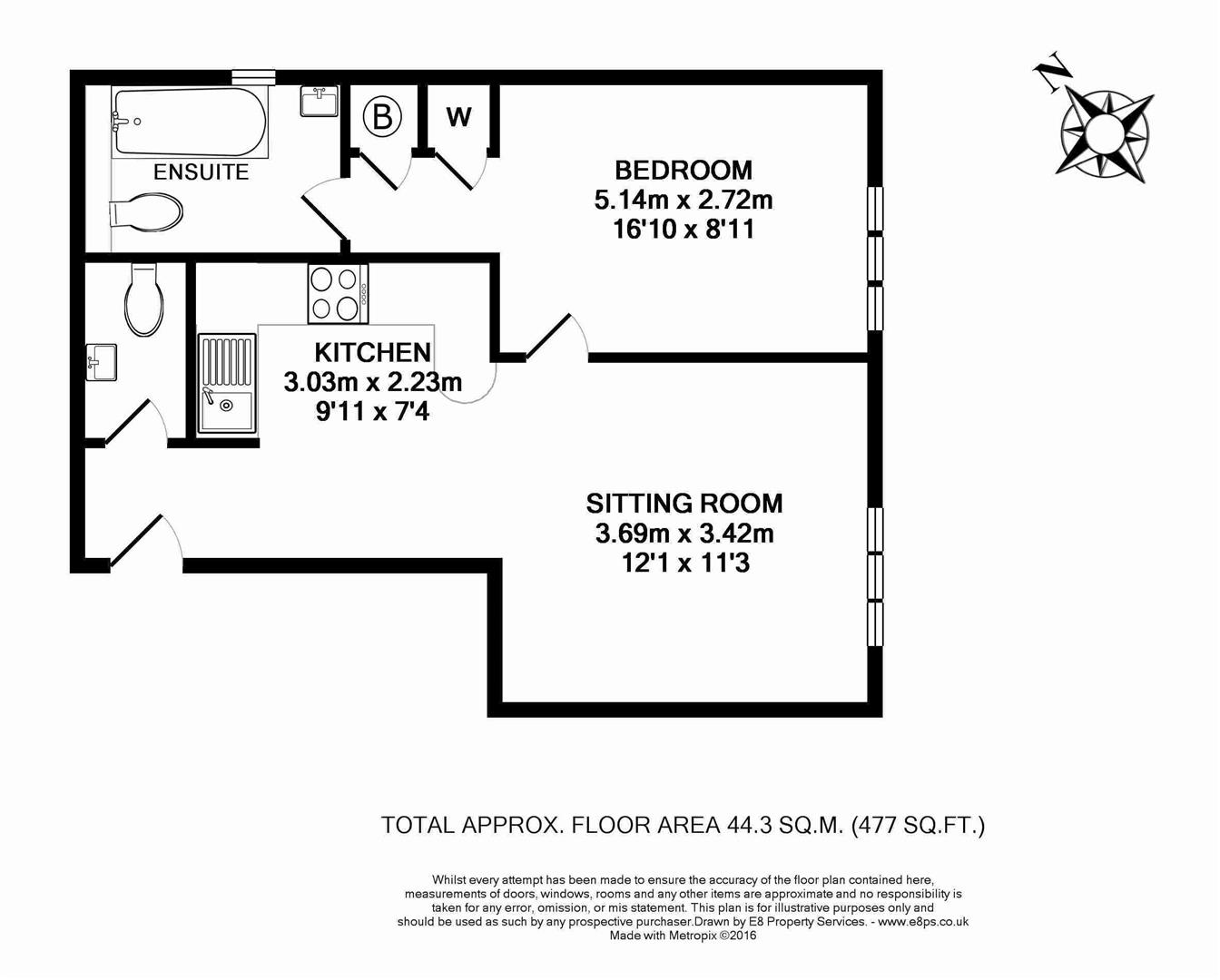 Flat 7, 24, Hensington Road, Woodstock floorplan