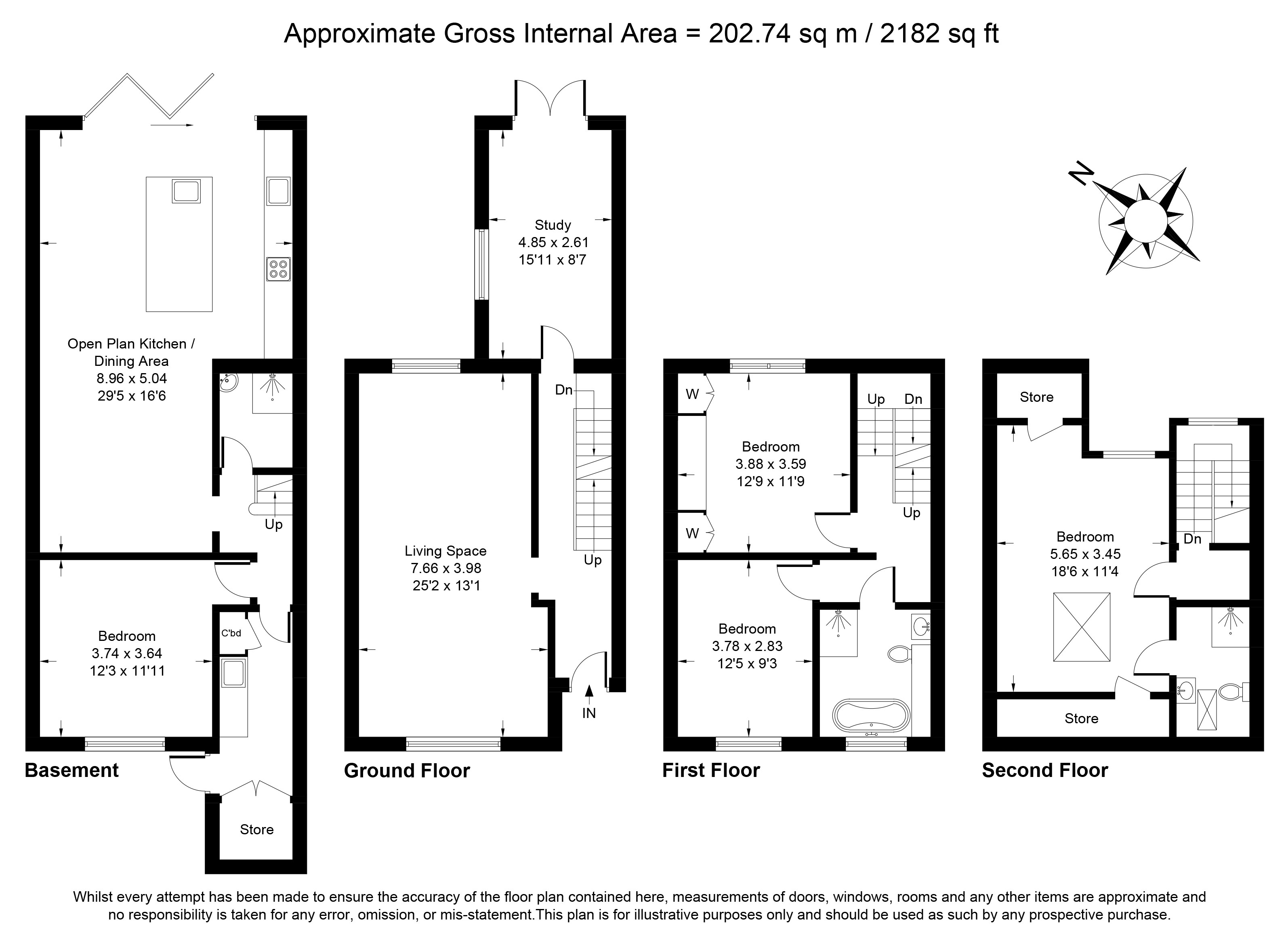 14, Sears Street, London floorplan
