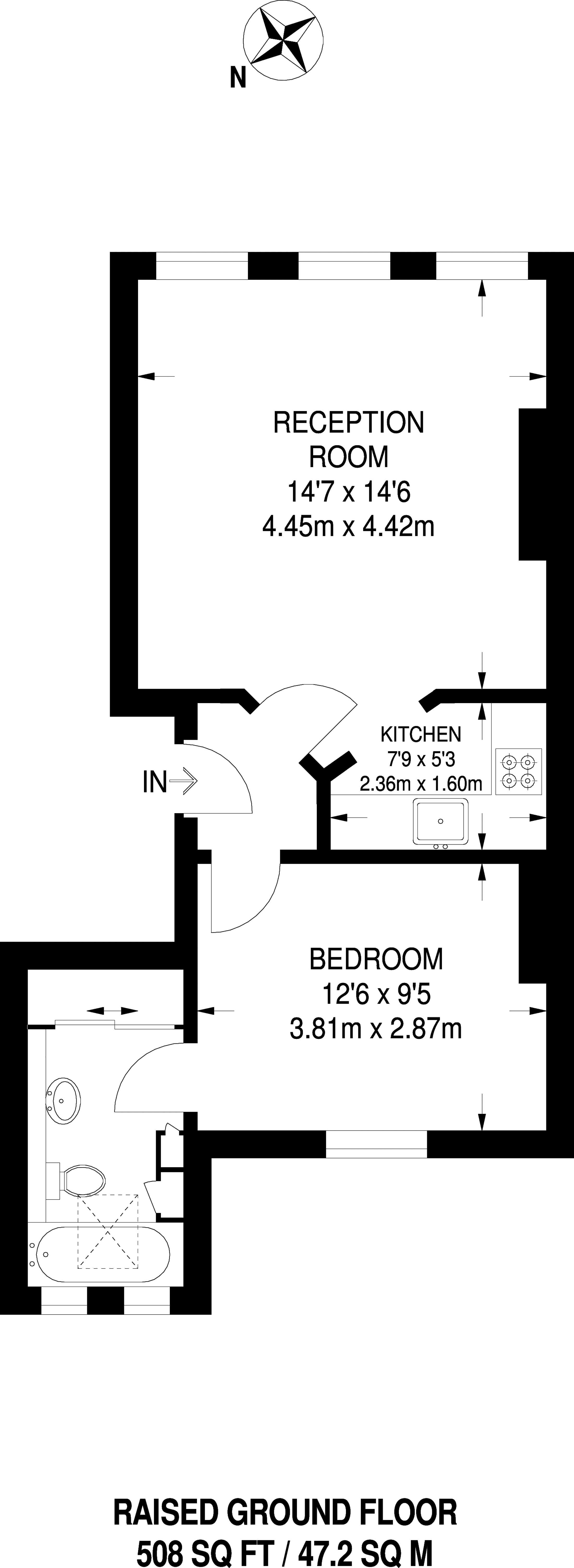 1 Bedrooms Flat to rent in South Villas, Camden NW1