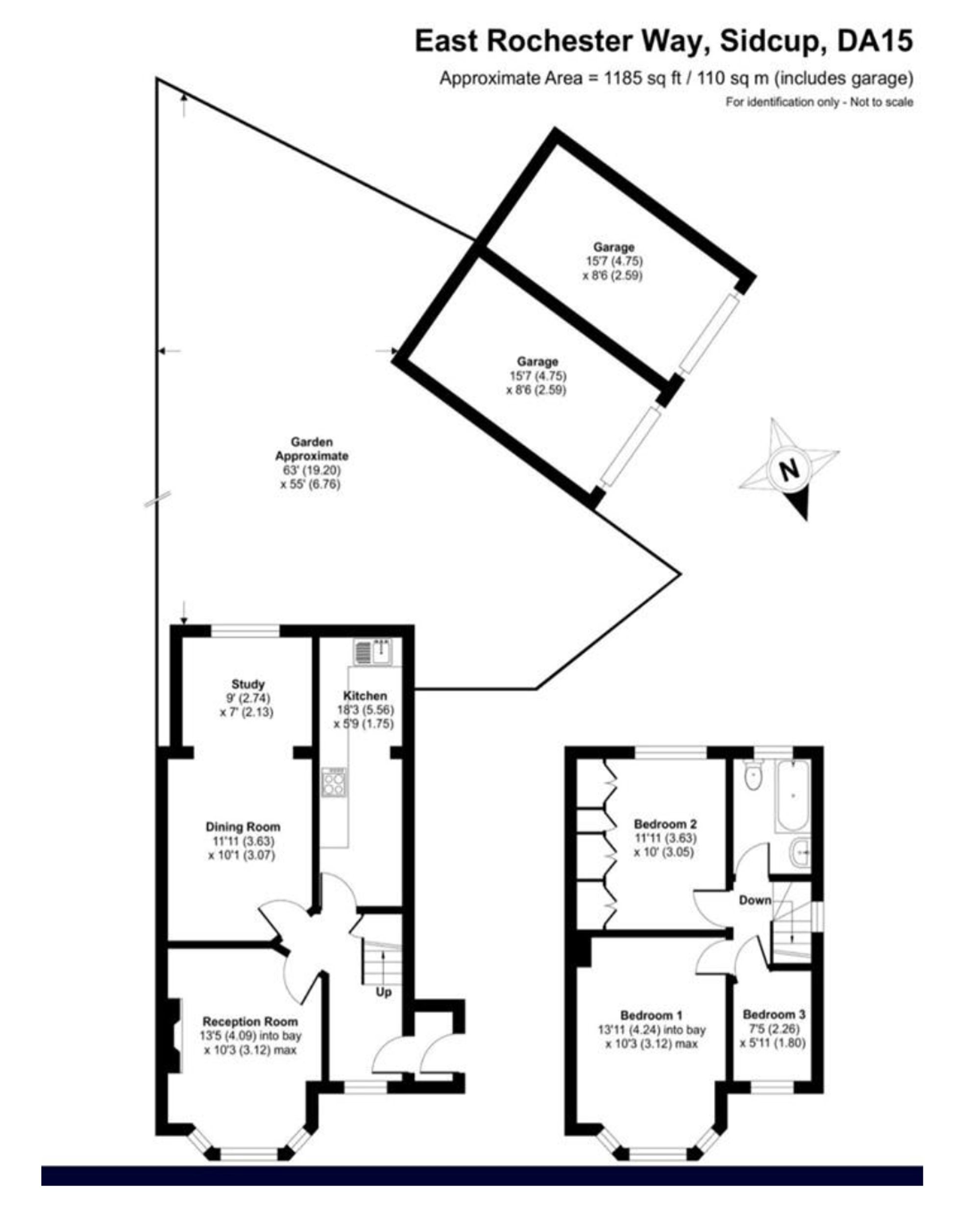 785, East Rochester Way, Sidcup floorplan