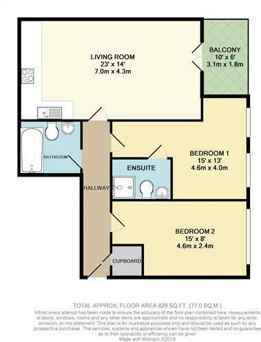(LettsPay) Flat 42, Foundry Court, Mill Street, Slough floorplan