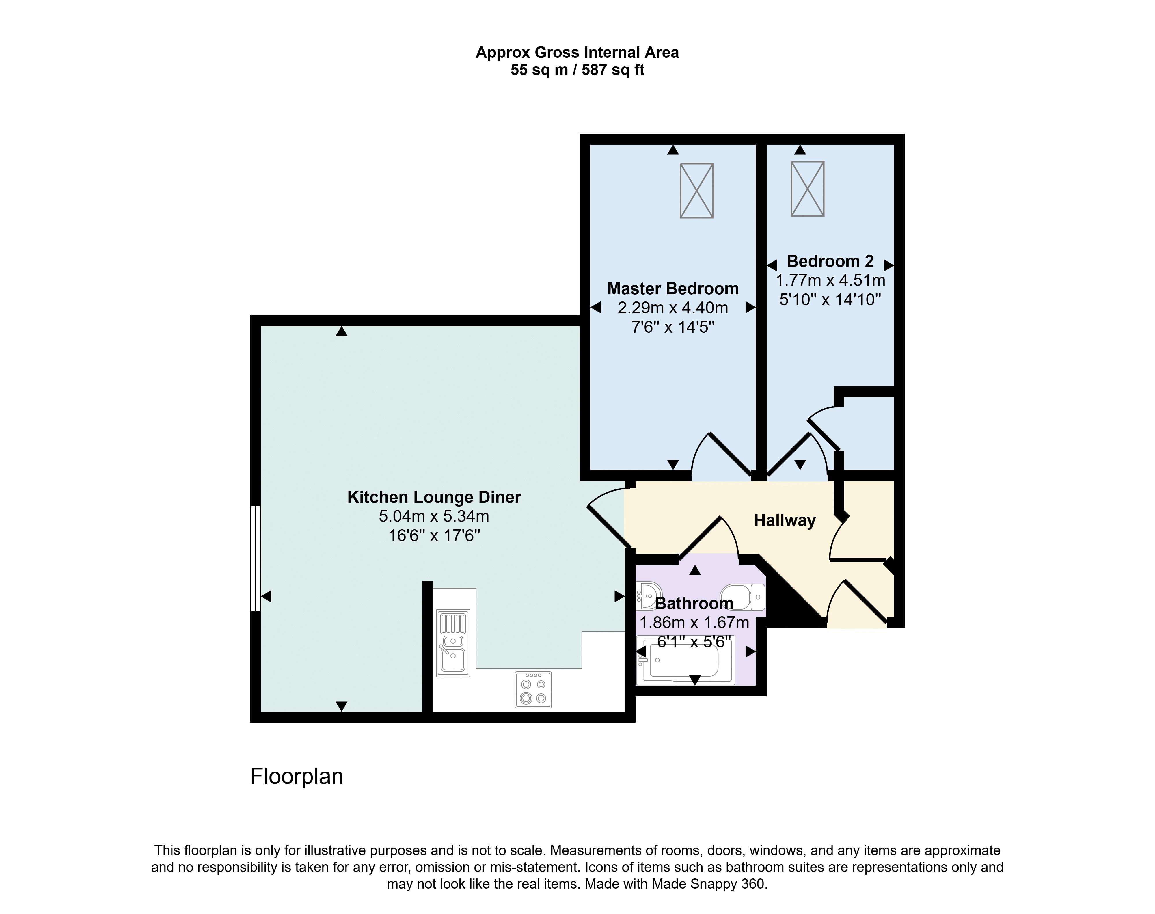 Flat 13, Victory Court, Lowther Road, Bournemouth floorplan