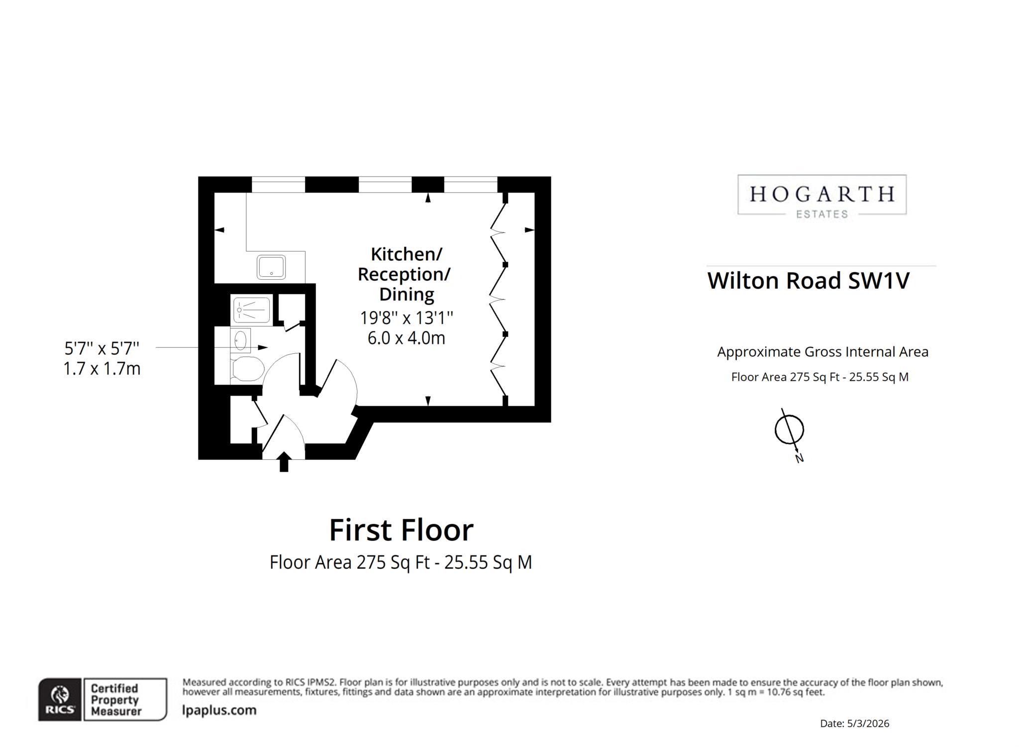 Flat 3, Wilton Road, London floorplan