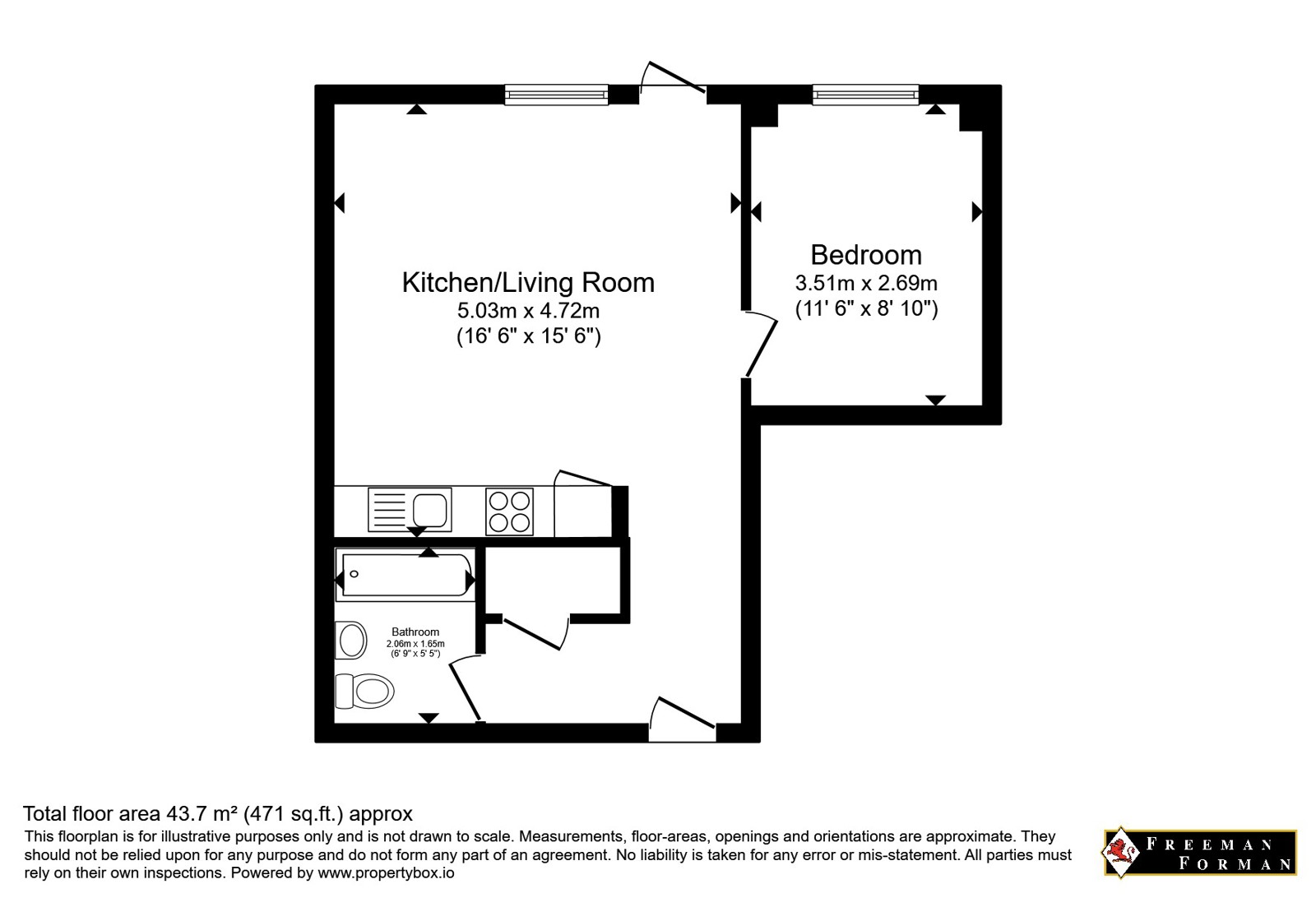 1 Vale House,, Clarence Road, Kent floorplan
