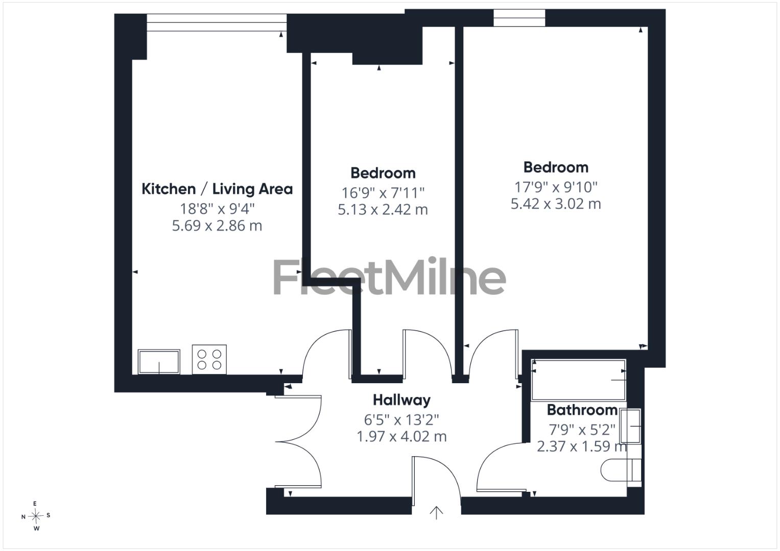 516 Derwent Foundry (DE), Birmingham floorplan